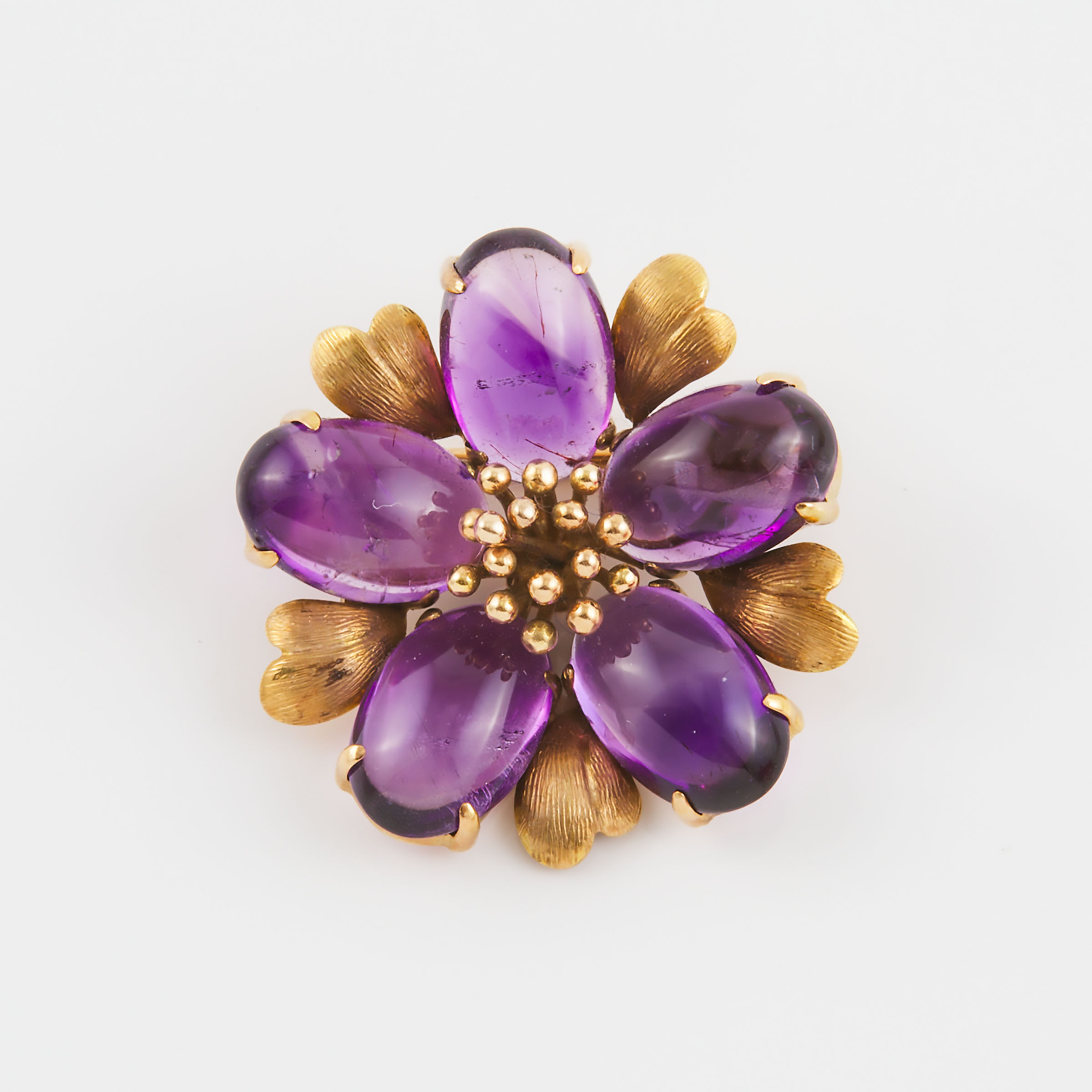 14k Yellow Gold Floral Brooch