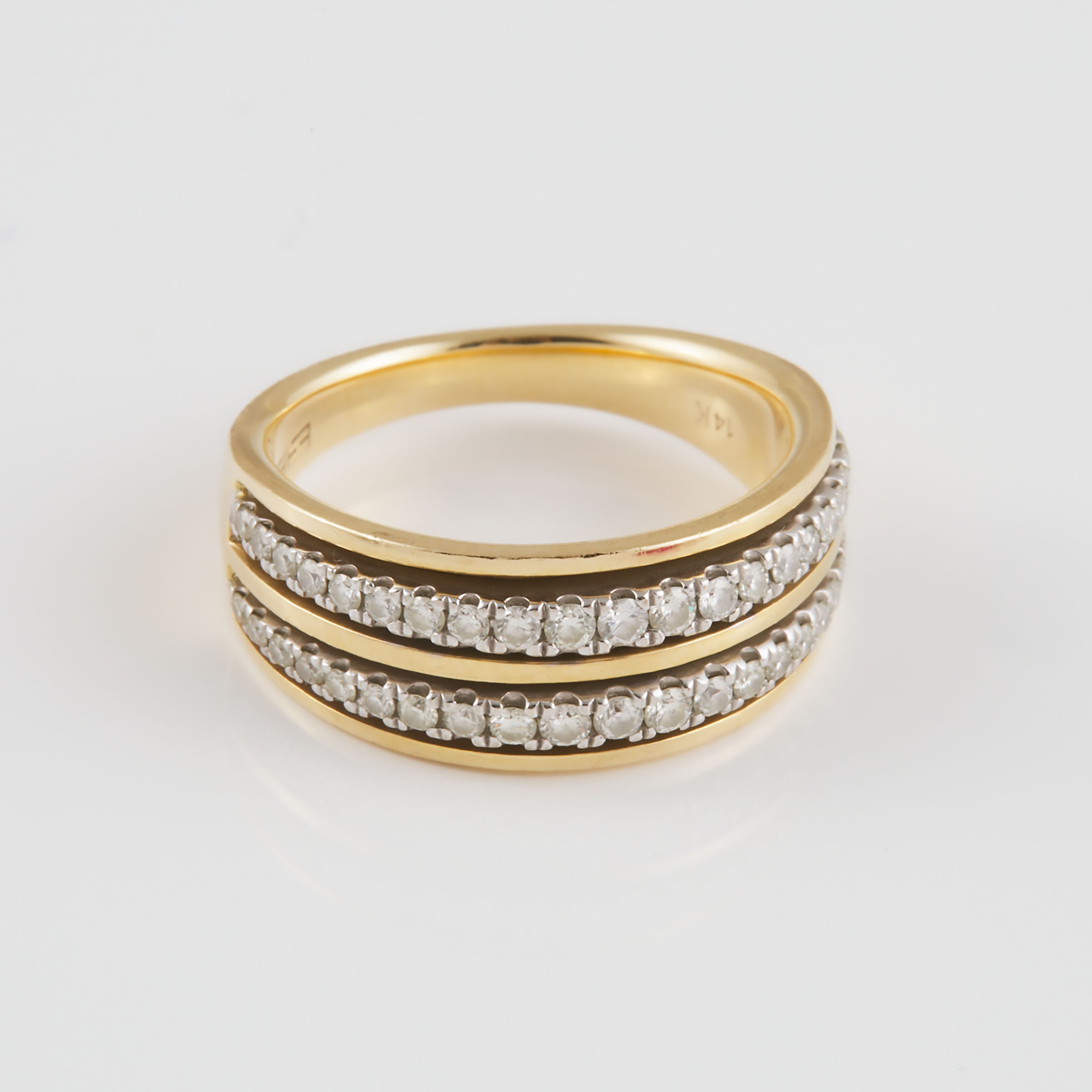 Effy 14k Yellow And White Gold Ring