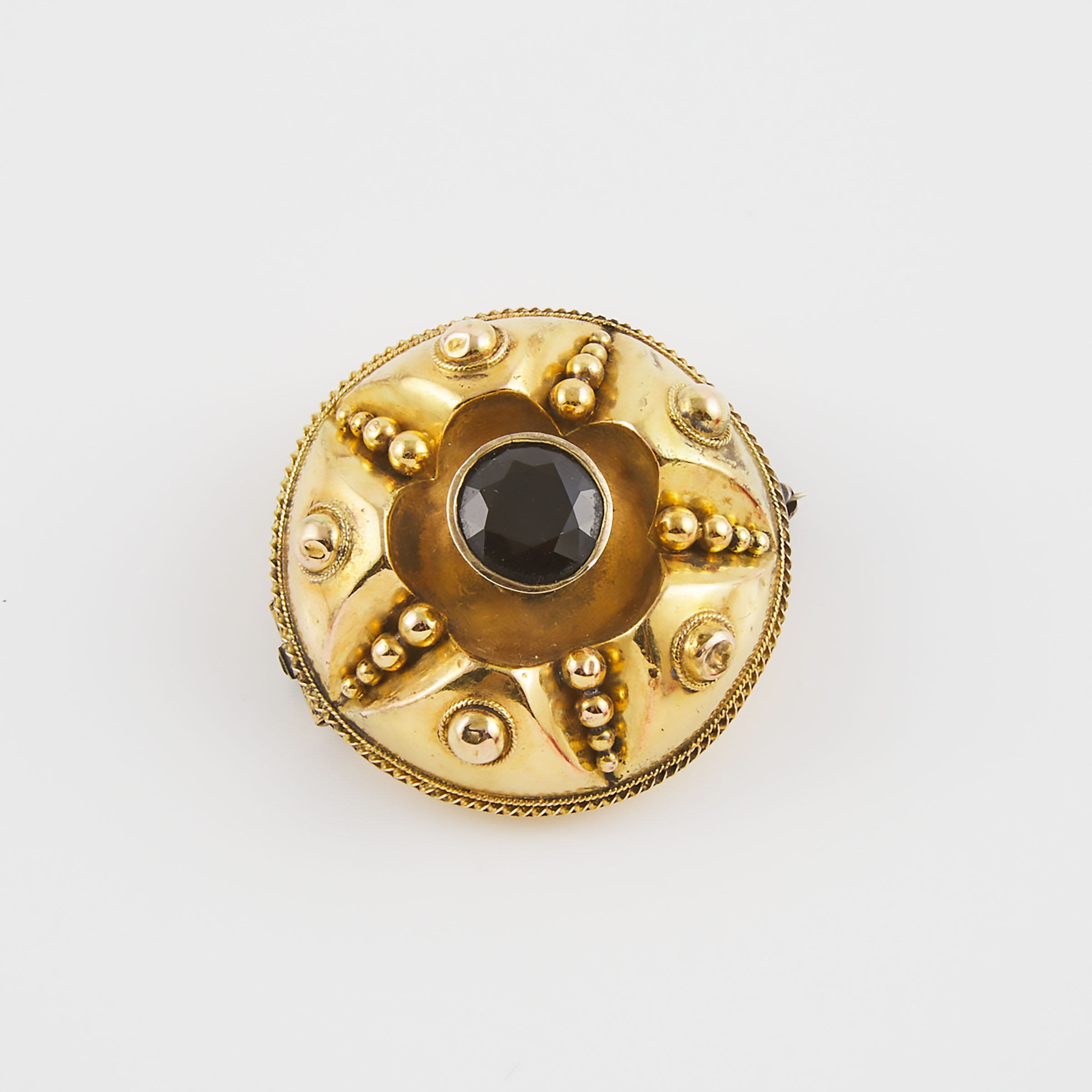 19th Century 14k Yellow Gold And Gold-Filled Brooch 