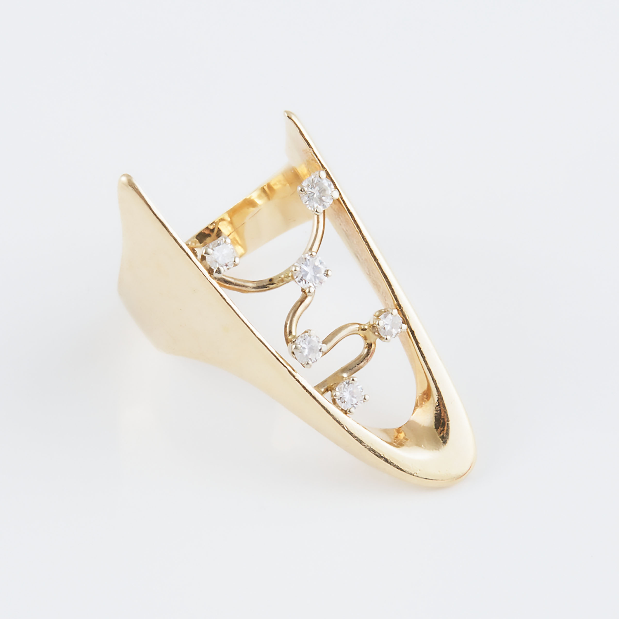 14k Yellow Gold Abstract Ring