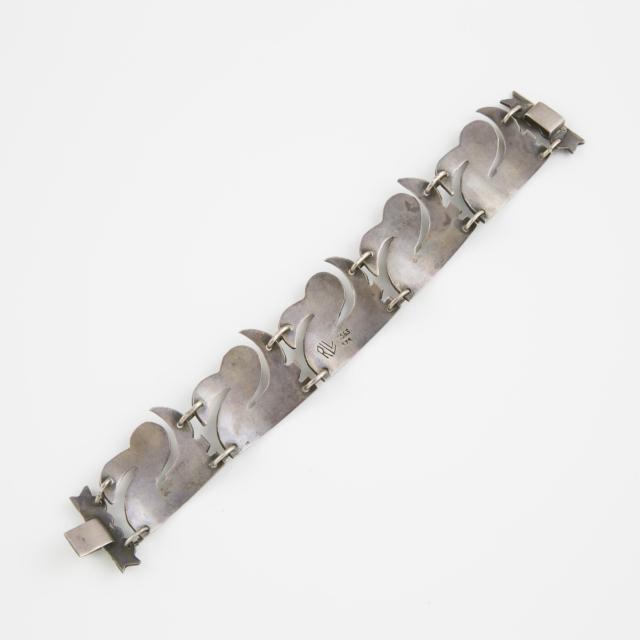 Sterling Silver Abstract Bracelet 