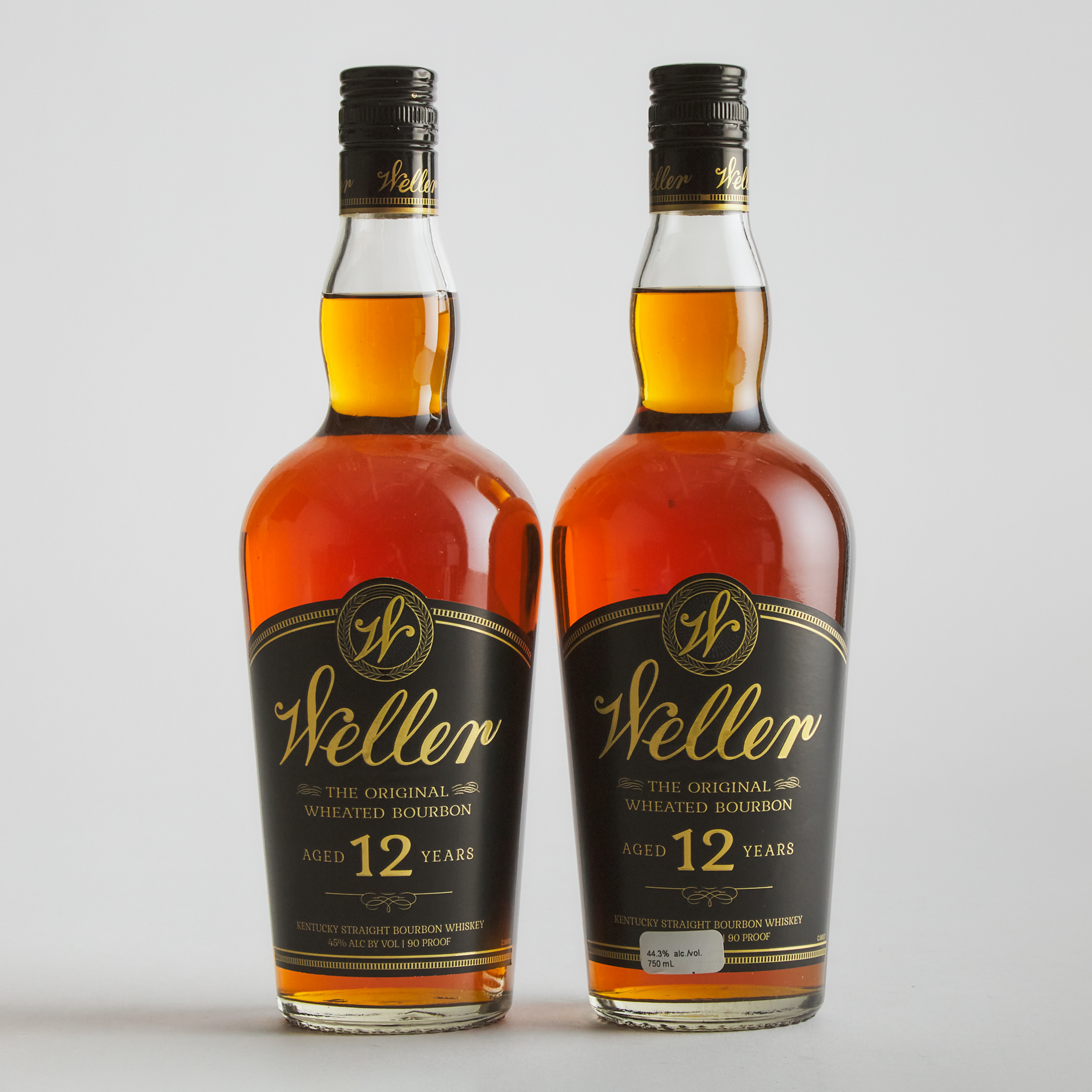 WELLER ANTIQUE 107 ORIGINAL WHEATED BOURBON WHISKEY 12 YEARS (TWO 750 ML)