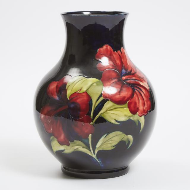 Moorcroft Hibiscus Vase, c.1960