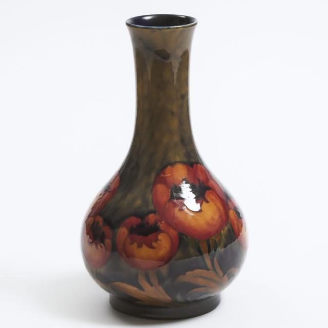 Moorcroft Poppy Vase, c.1925