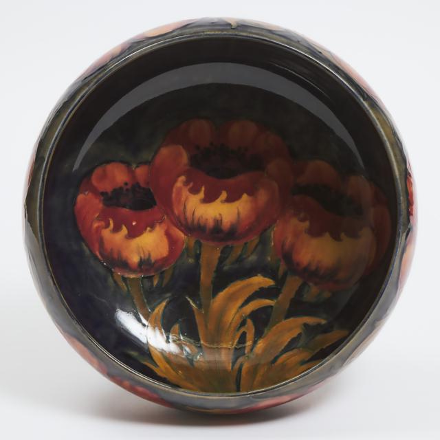 Moorcroft Poppy Bowl, c.1925