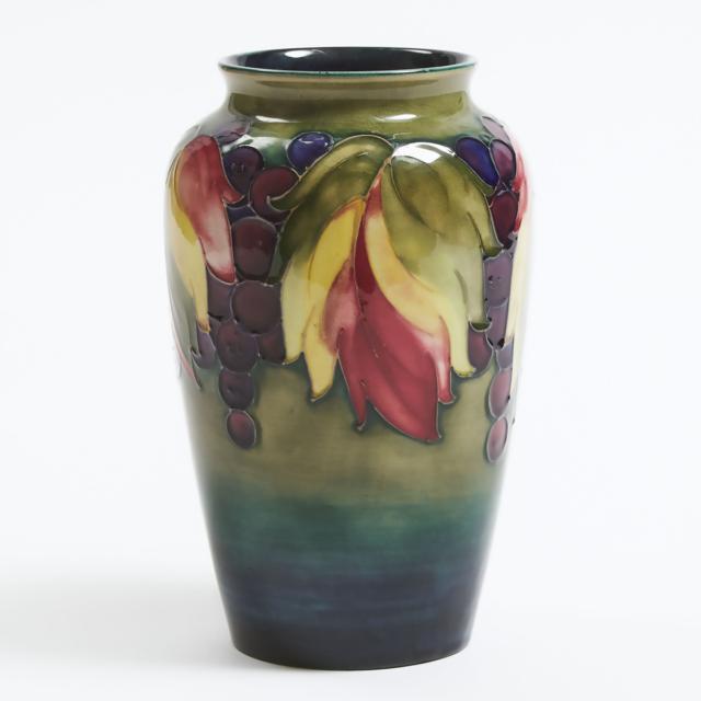 Moorcroft Grape and Leaf Vase, c.1945-49