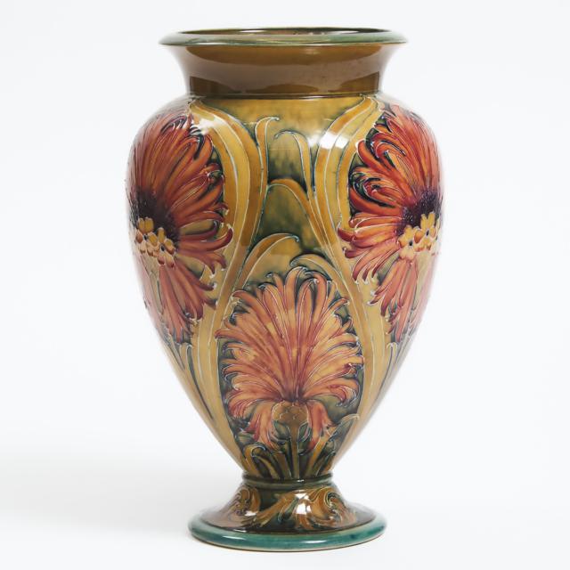 Large Macintyre Moorcroft Cornflower Vase, c.1910