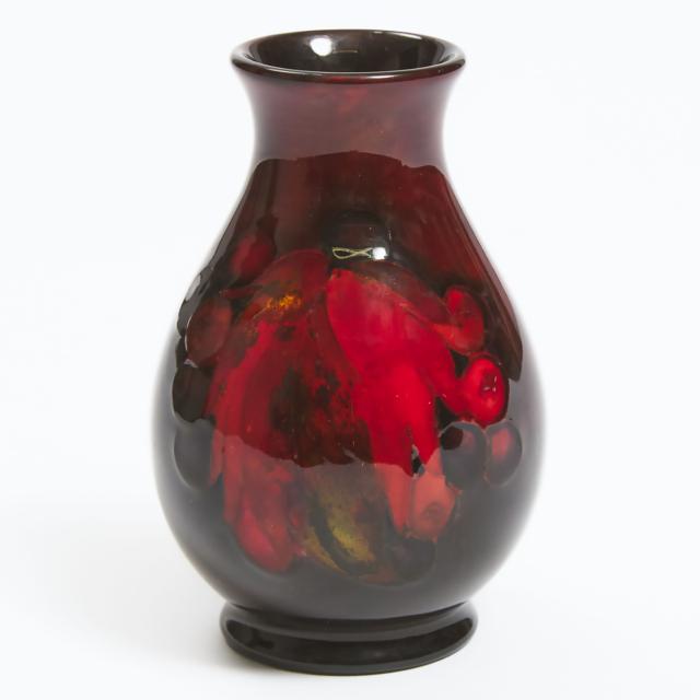 Moorcroft Flambé Grape and Leaf Small Vase, 1930s