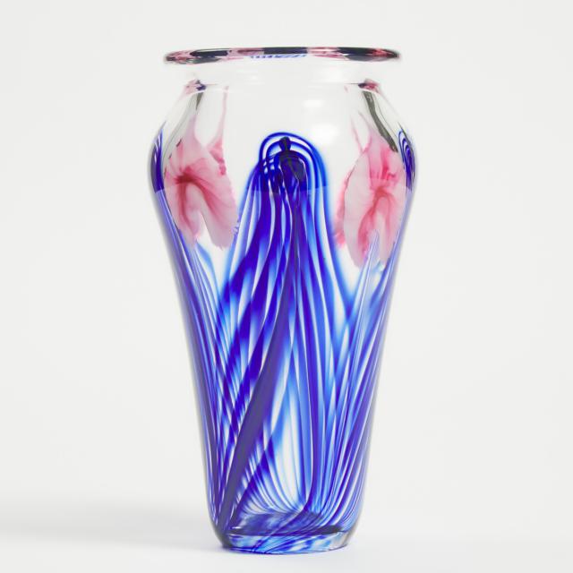 John Lotton (American, b.1964), Floral Glass Vase, 1995