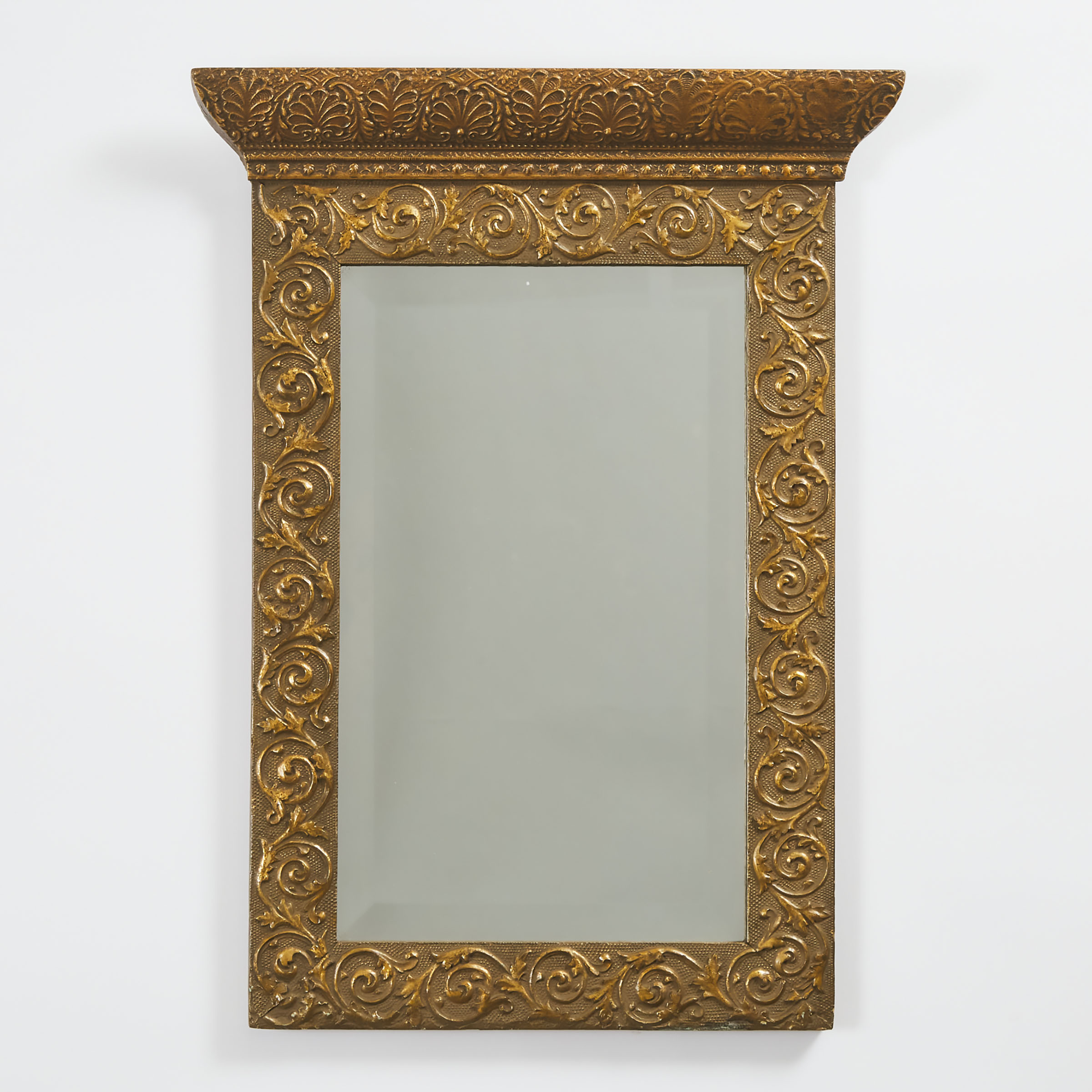 Victorian Gilt Gesso Shaving Mirror, late 19th century