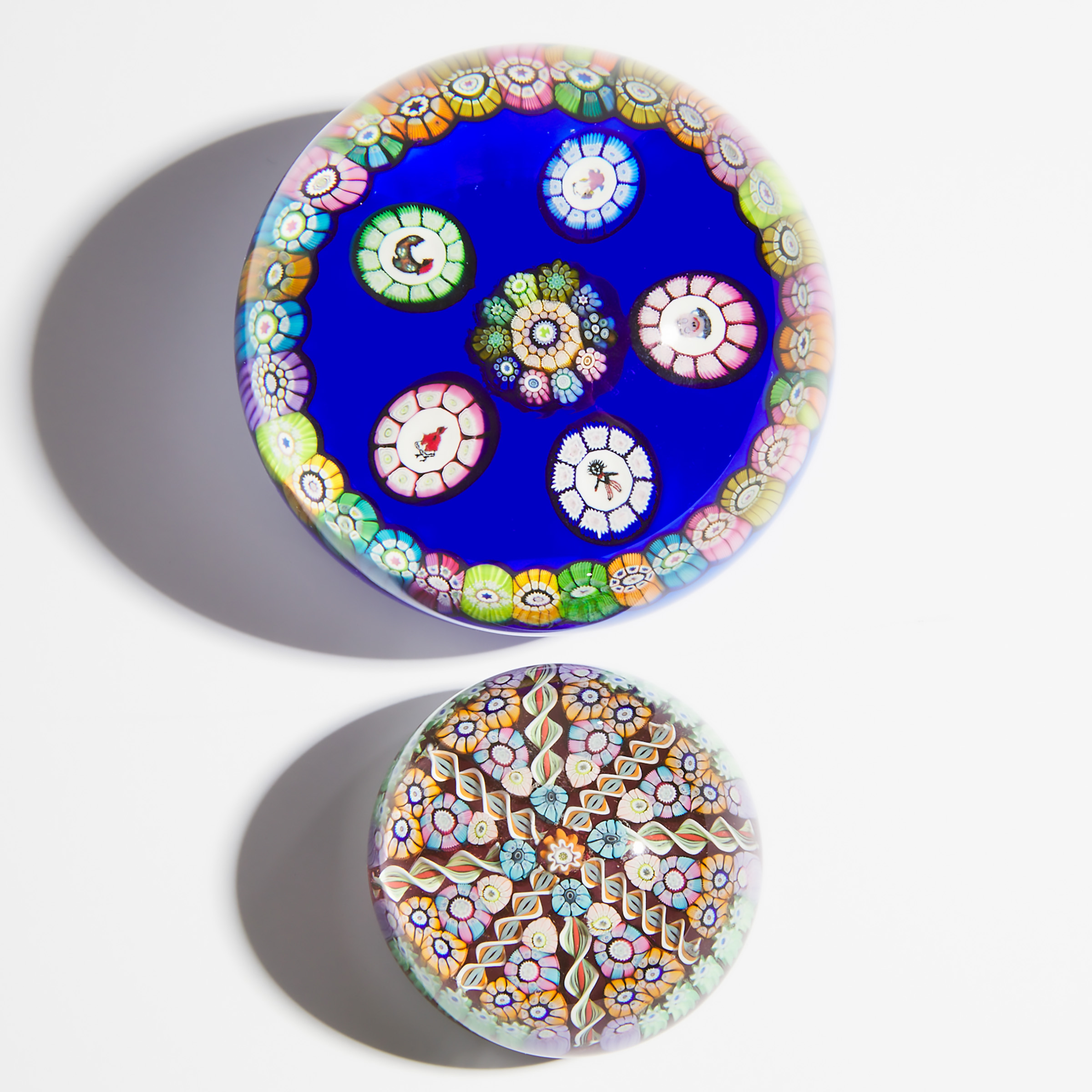 Two Perthshire Millefiori Glass Paperweights, 1982/1984