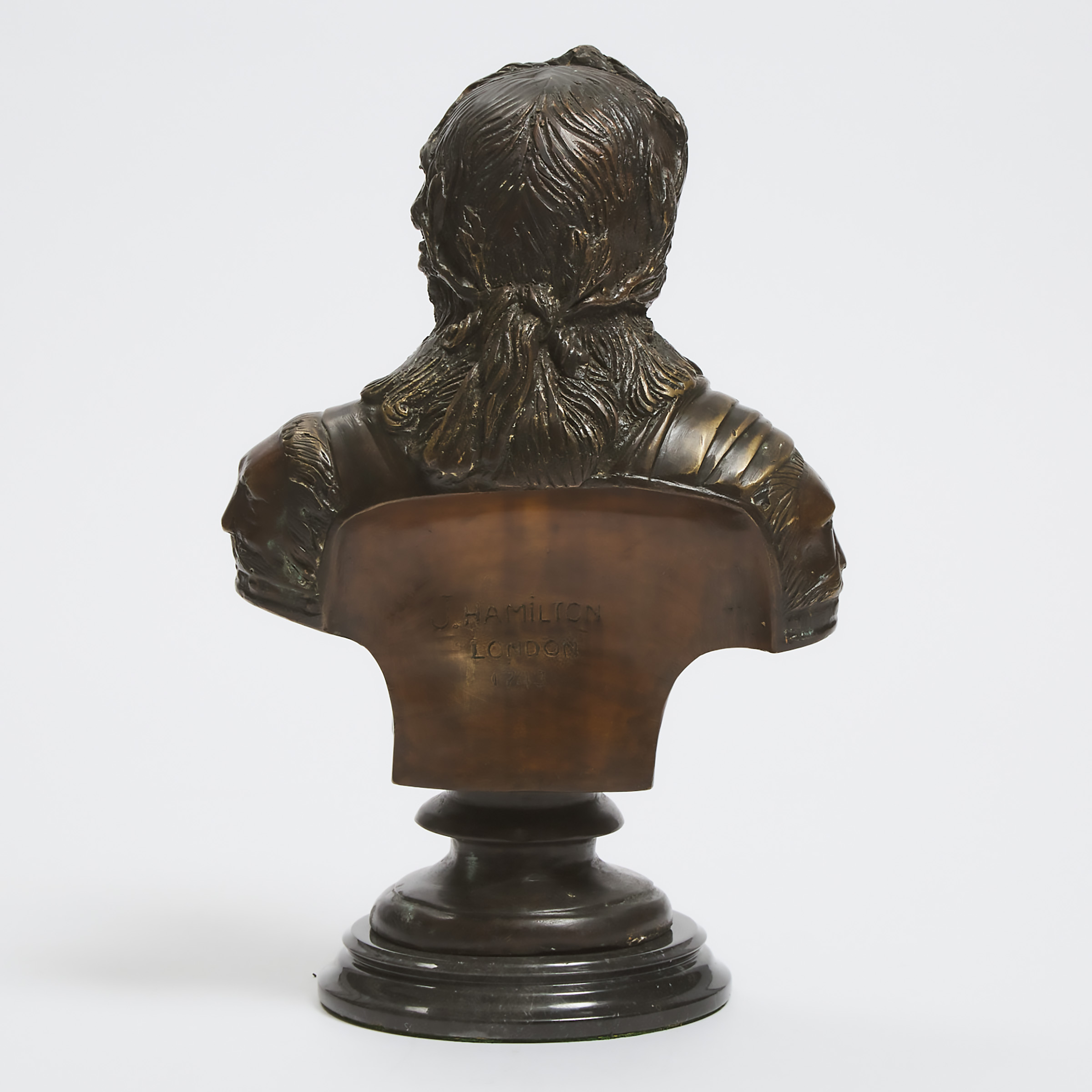 Patinated Bronze Bust of George II, 20th century