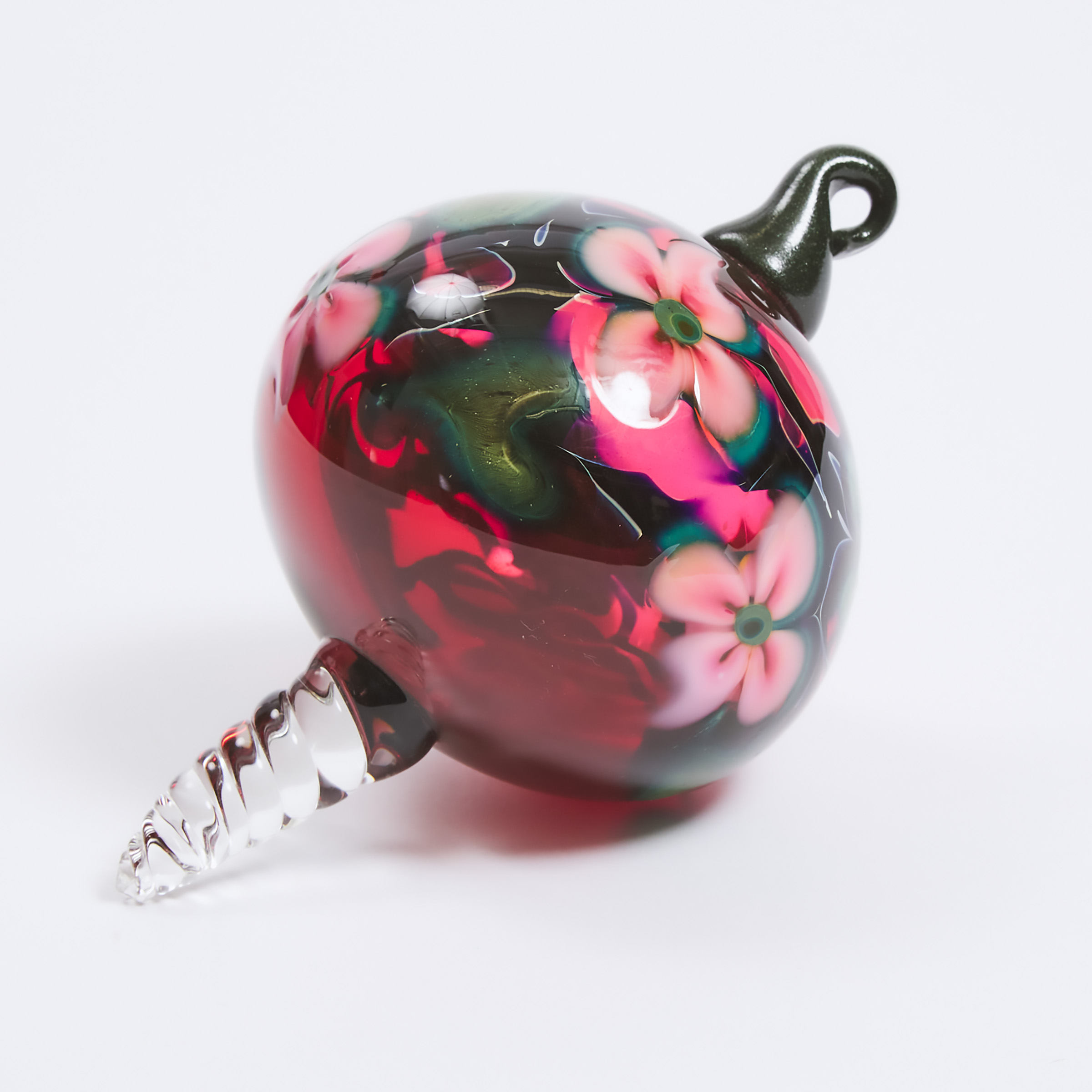 Charles Lotton (American, 1935-2021), 'Multi Flora' Glass Ornament, 2006