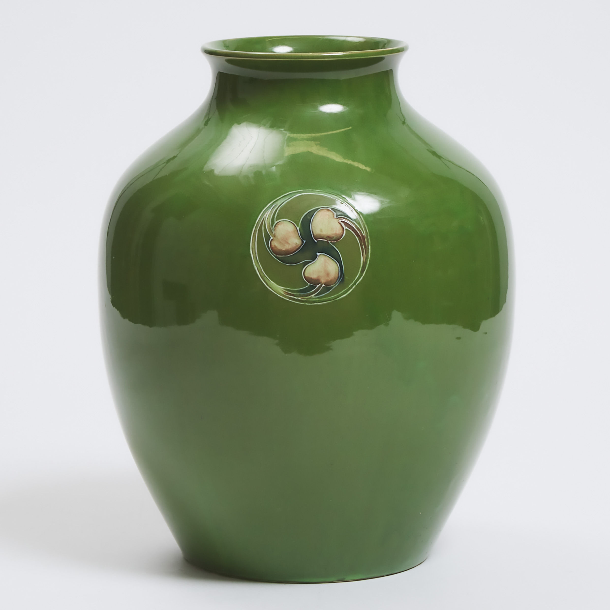 Large Macintyre Moorcroft Green Flamminian Vase, c.1906-13