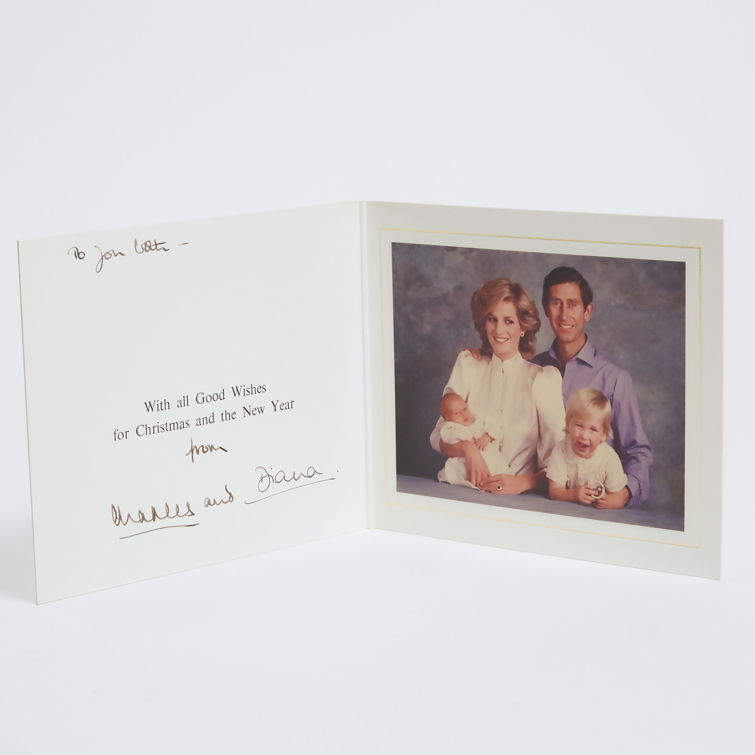 Charles and Diana Christmas Card, 1984