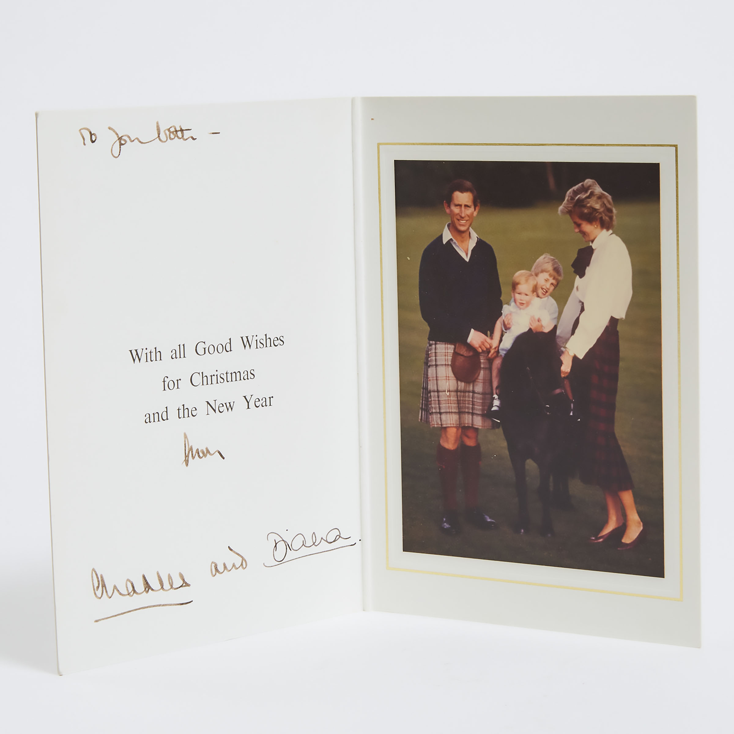 Charles and Diana Christmas Card, 1985