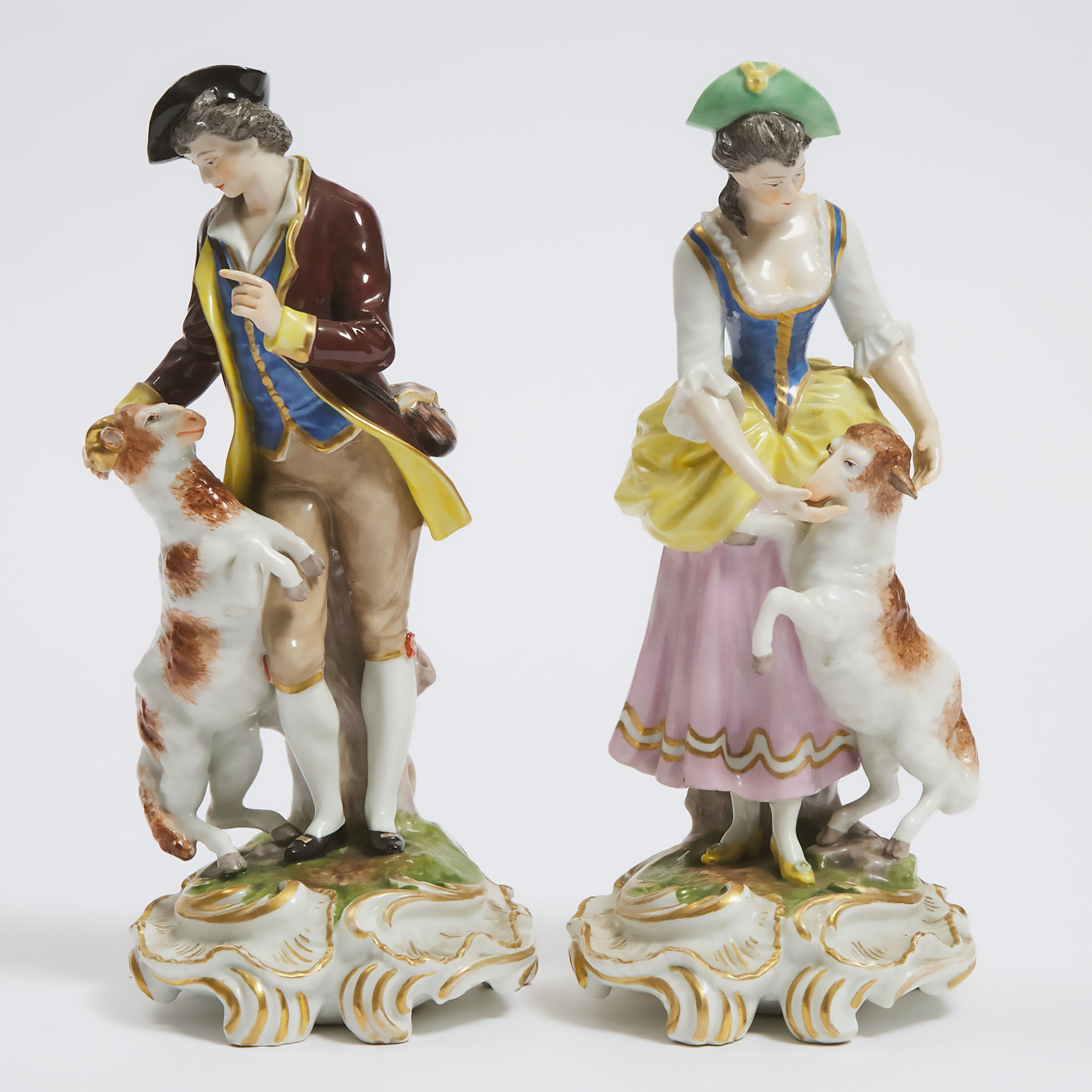 Pair of Vienna Figures of a Shepherd and Companion, late 19th/early 20th century