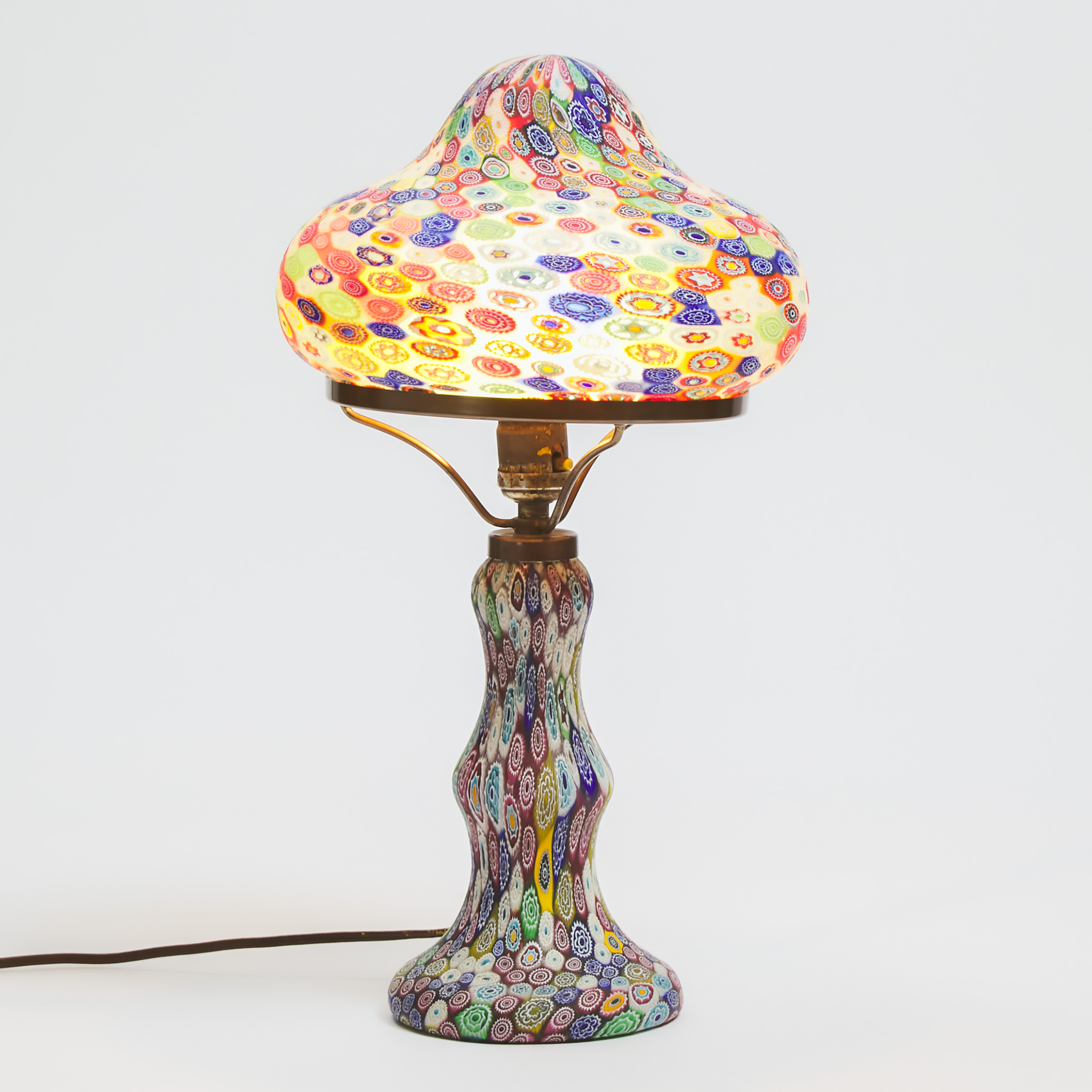 Murano Millefiori Glass Table Lamp, mid 20th century