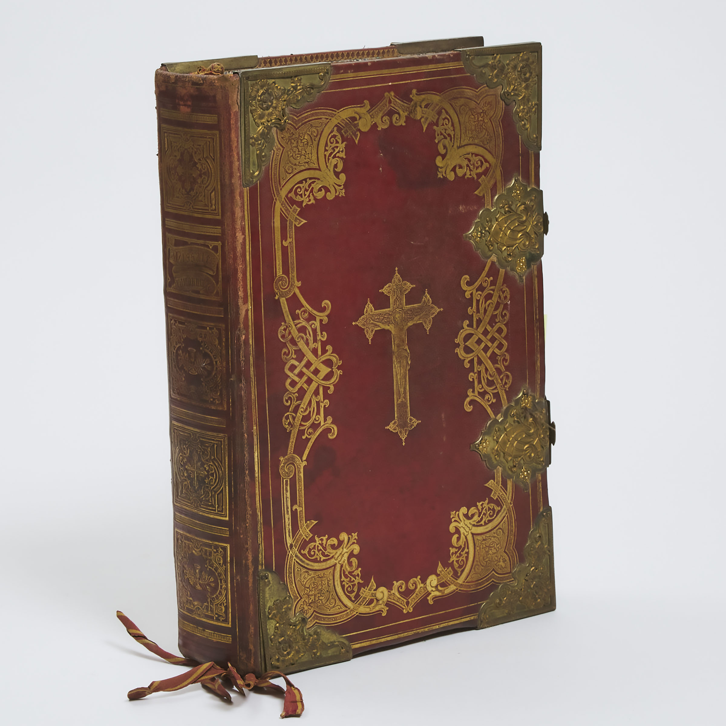 Victorian Gilt Brass Bound Roman Missal, 1863