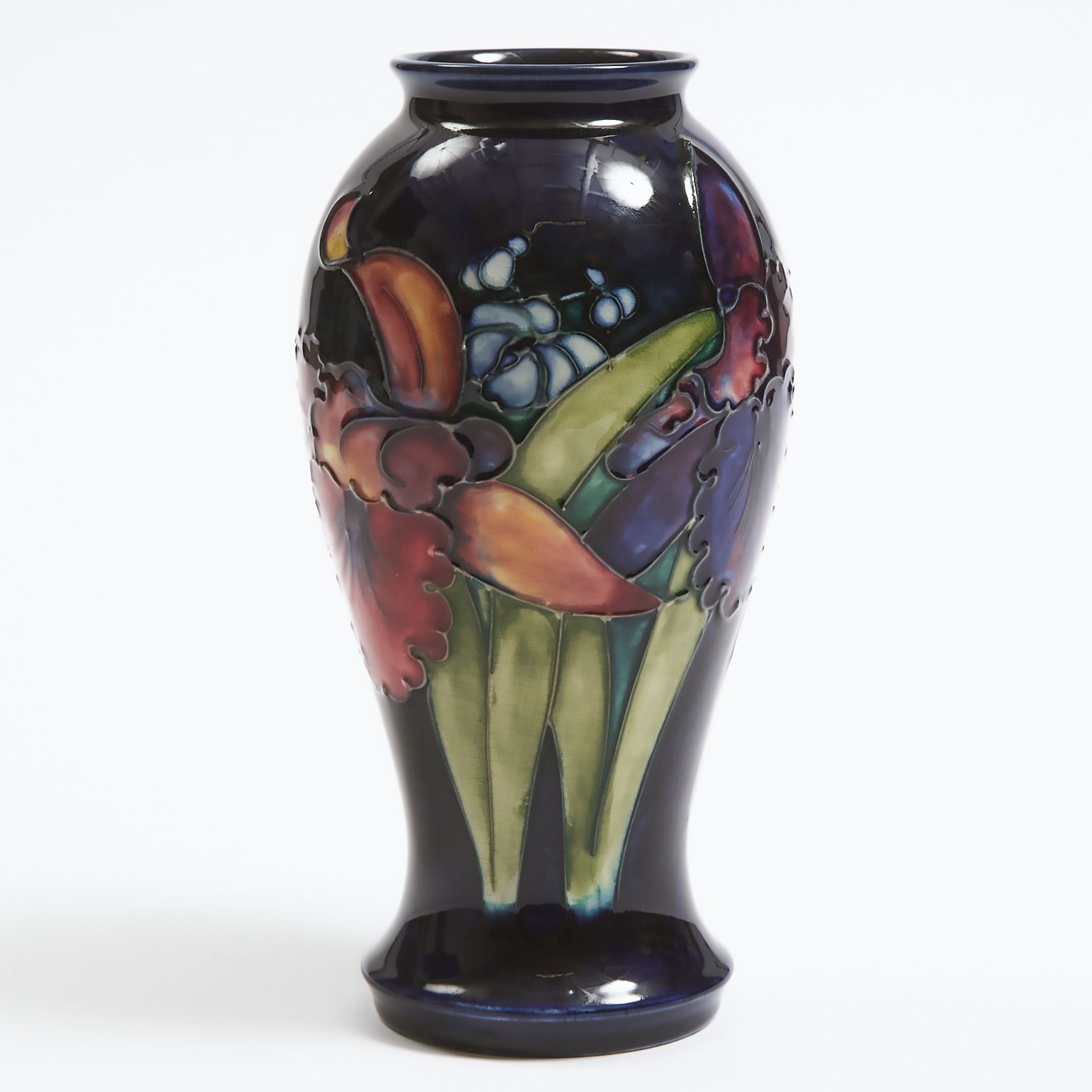 Moorcroft Orchids Vase, 1950s