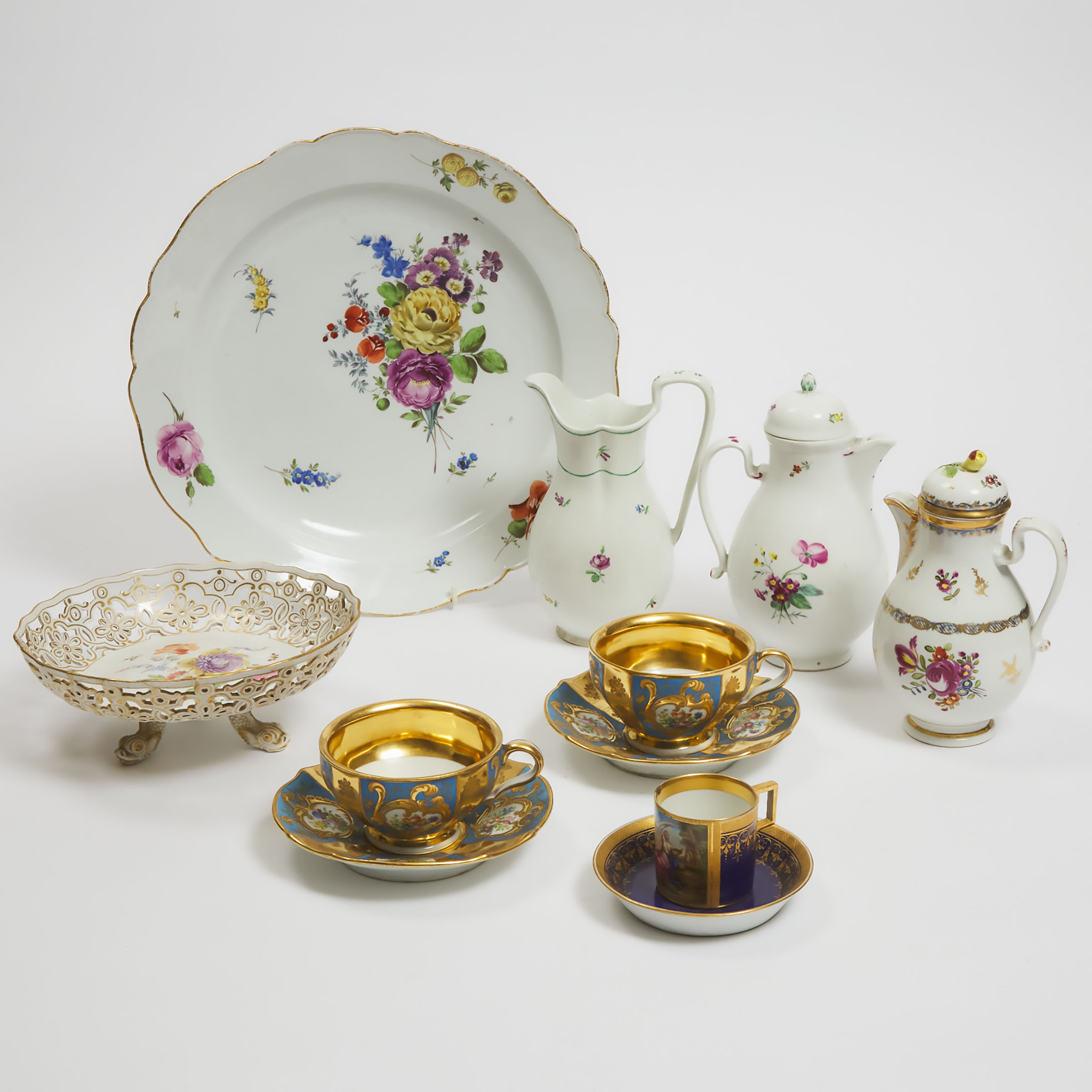 Group of Meissen and Vienna Porcelain, late 18th/19th century