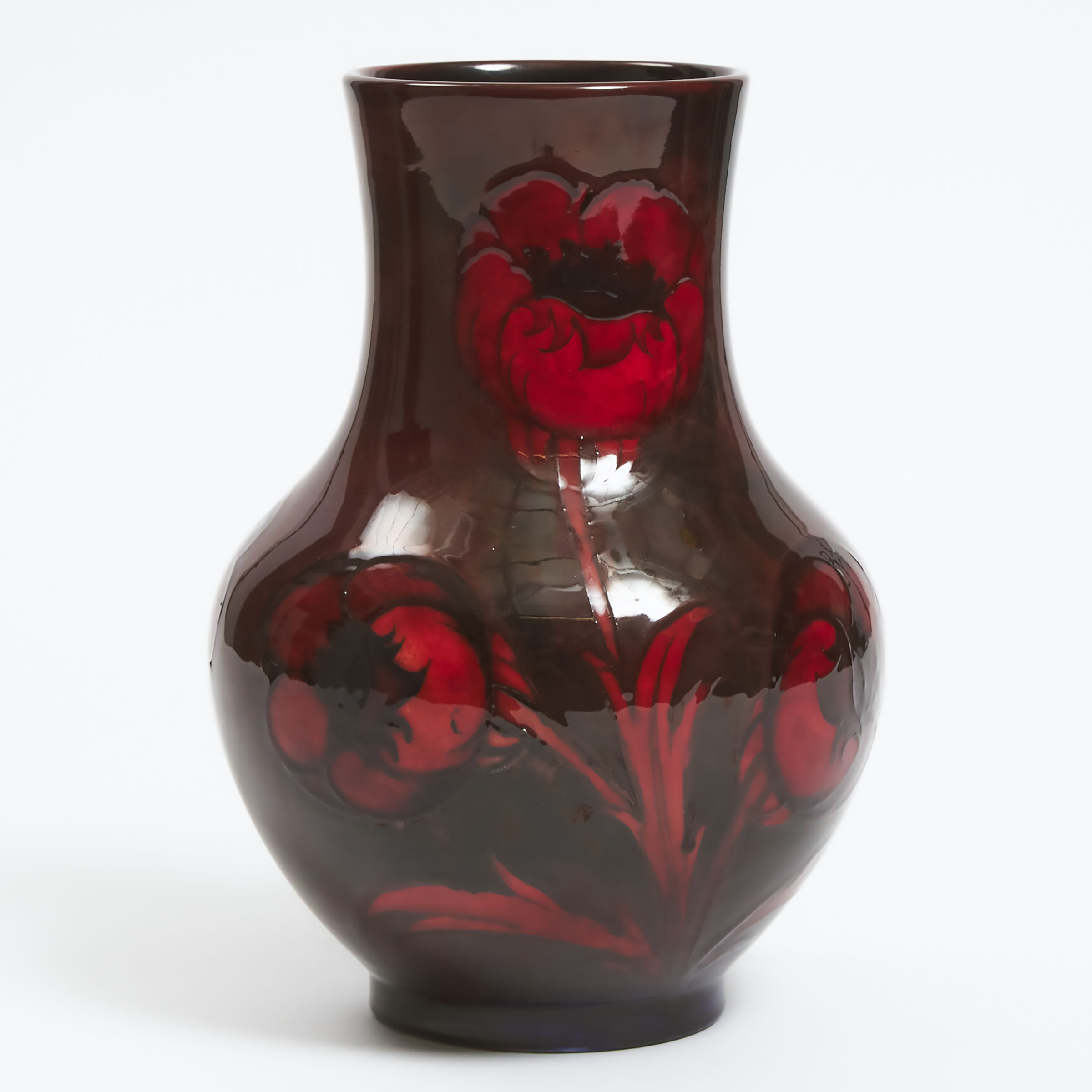 Moorcroft Flambé Poppy Vase, c.1925