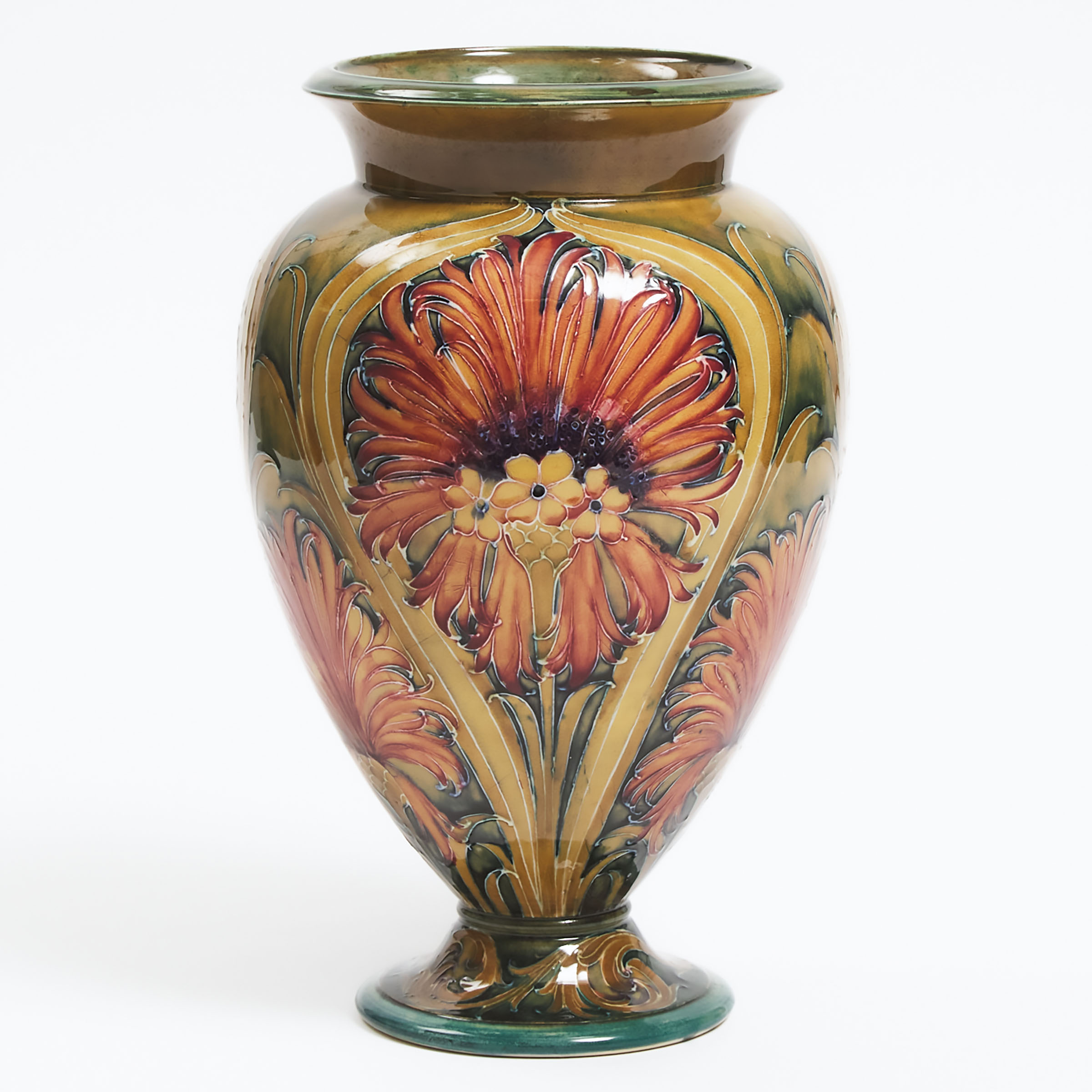 Large Macintyre Moorcroft Cornflower Vase, c.1910