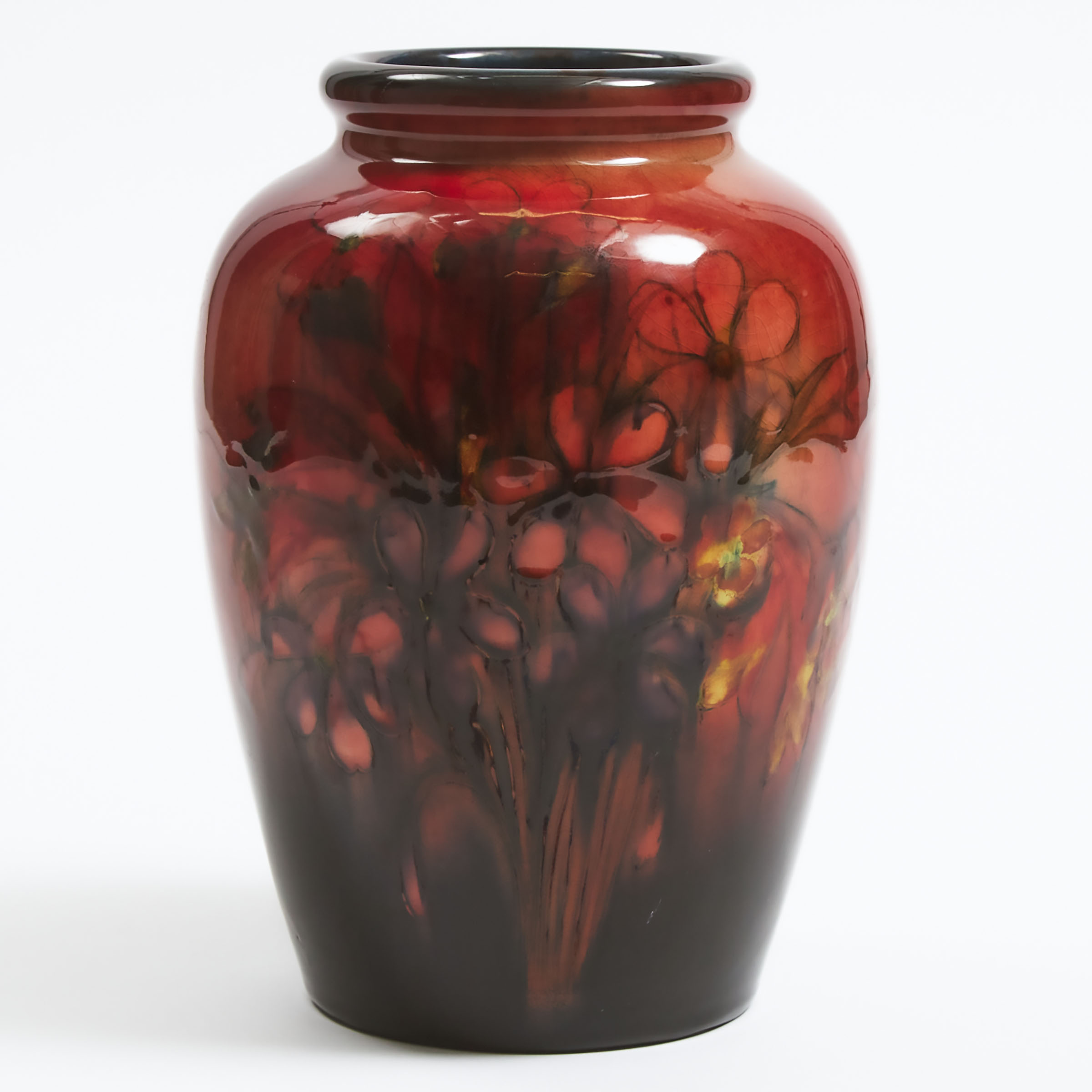 Moorcroft Flambé Spring Flowers Vase, 1930s