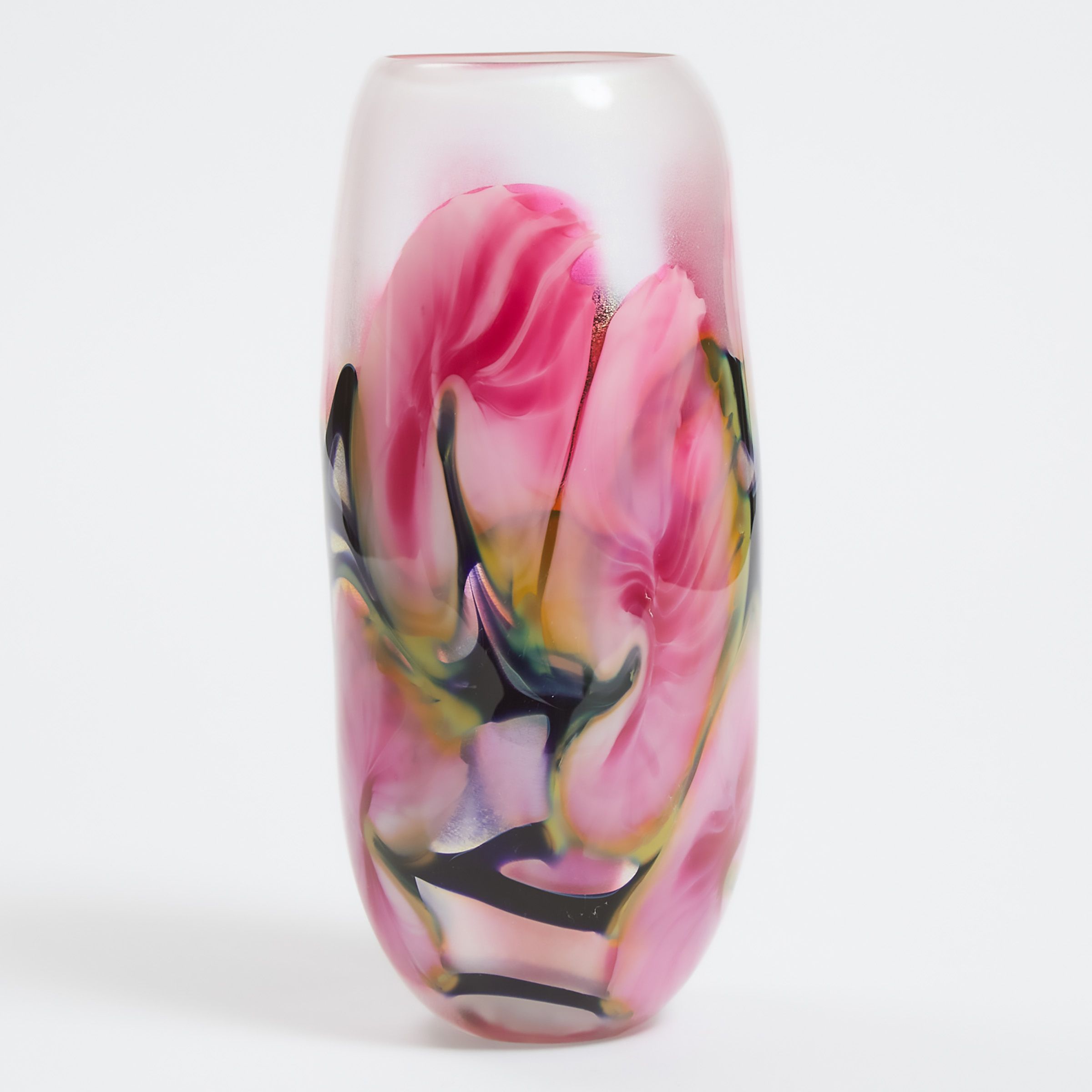 John Lotton (American, b.1964), Floral Iridescent Glass Vase, 1988