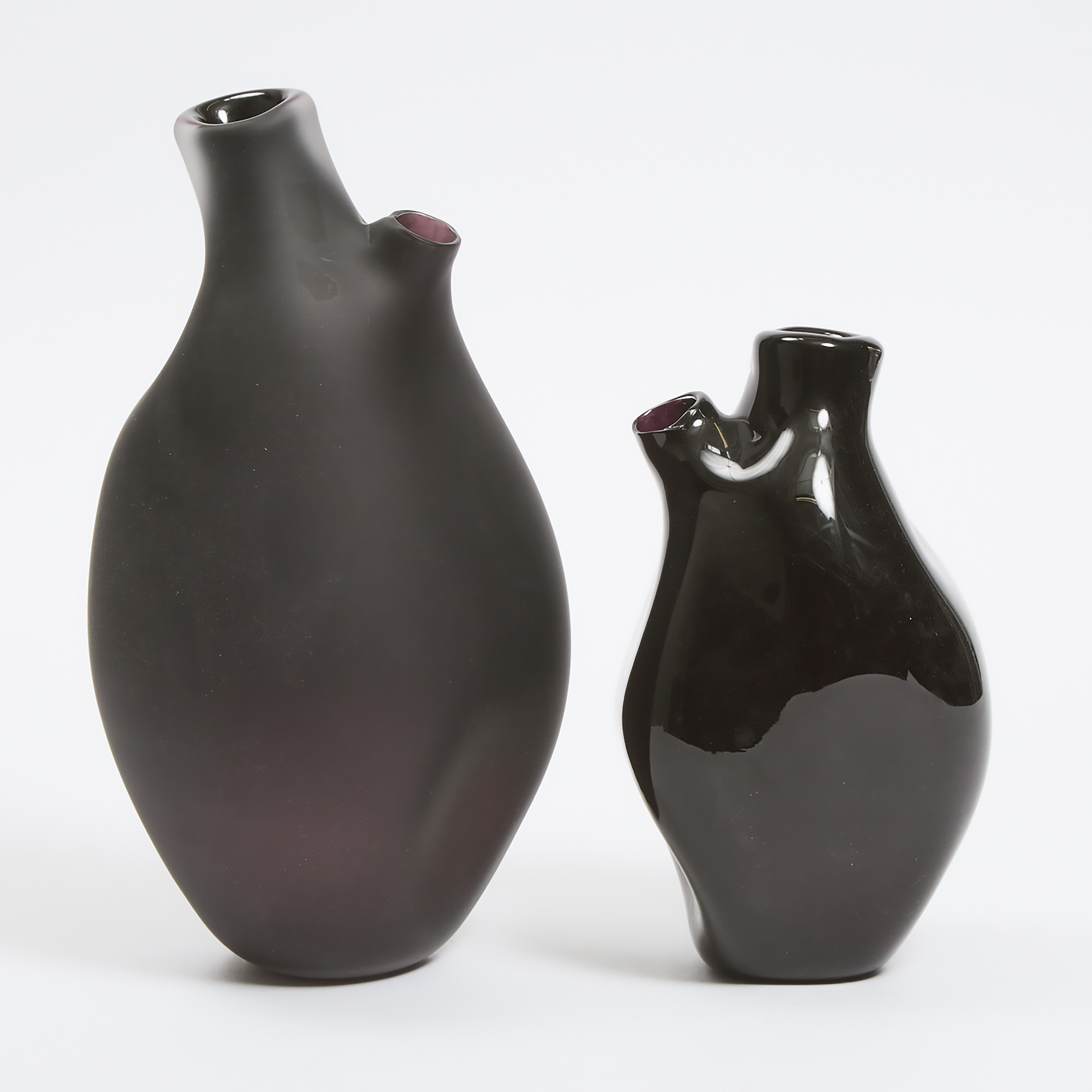 Tsunami Glassworks, Two 'Ventricle' Glass Vases, Eva Milinkovic, 2019