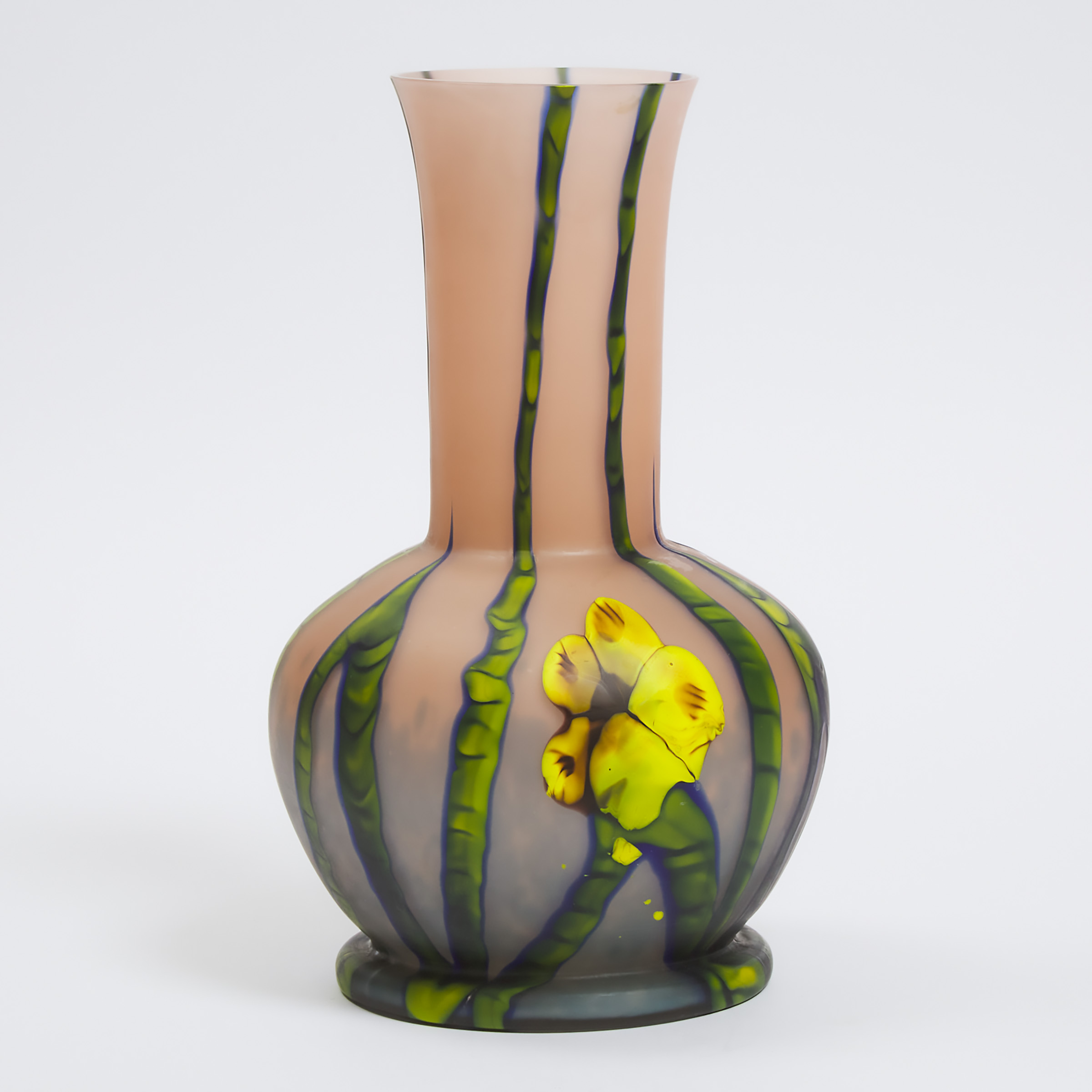 Bohemian Marquetry Glass Vase, 20th century