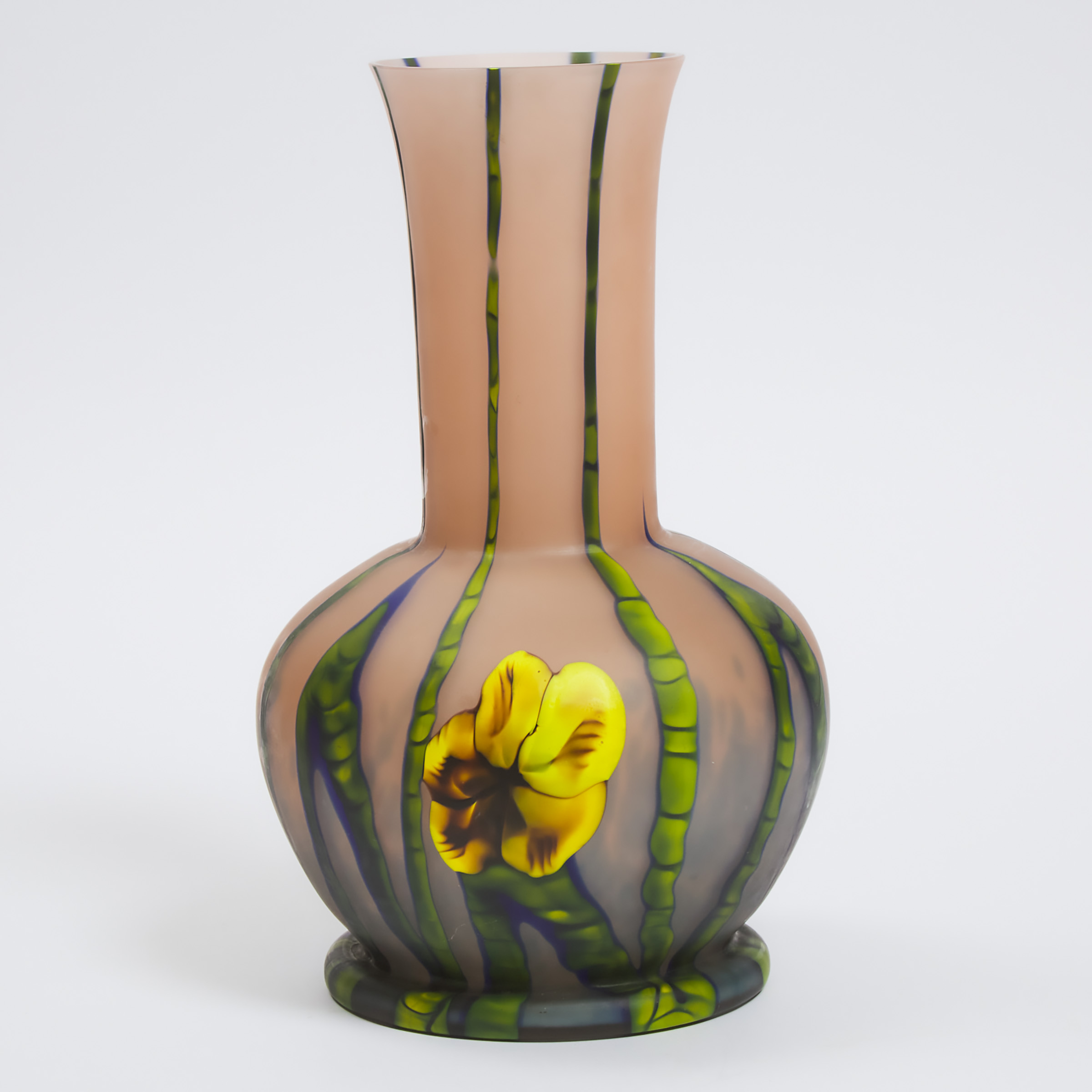 Bohemian Marquetry Glass Vase, 20th century