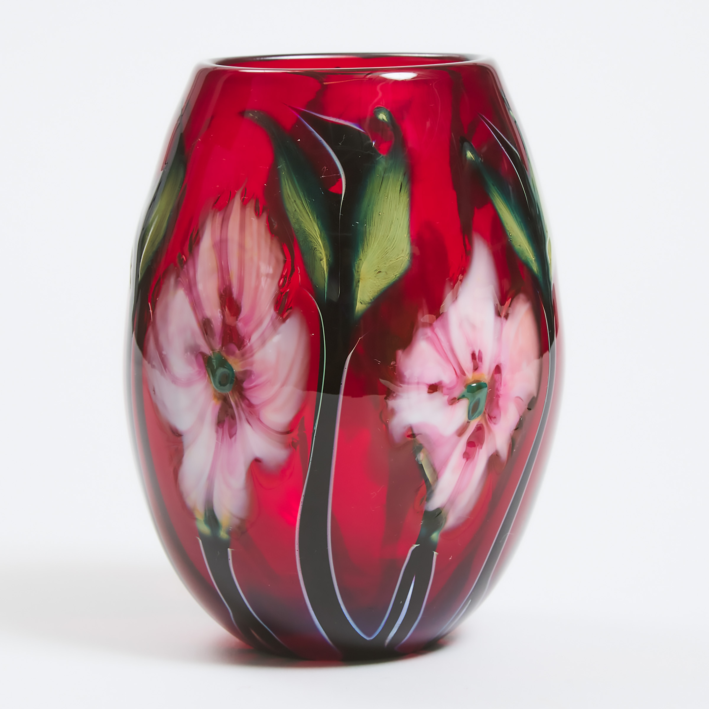 Charles Lotton (American, 1935-2021), 'Multi Flora' Glass Vase, 1982