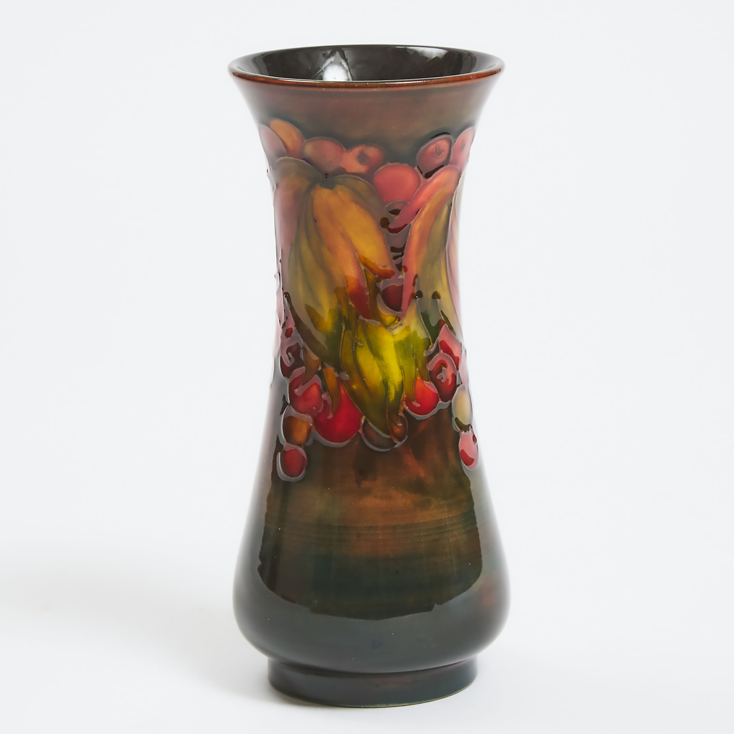 Moorcroft Flambé Grape and Leaf Vase, 1950s