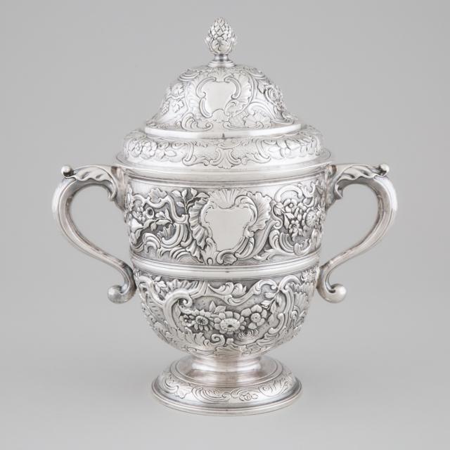 George II Irish Silver Two-Handled Cup and Cover, John Williamson and Thomas Williamson, Dublin, 1733