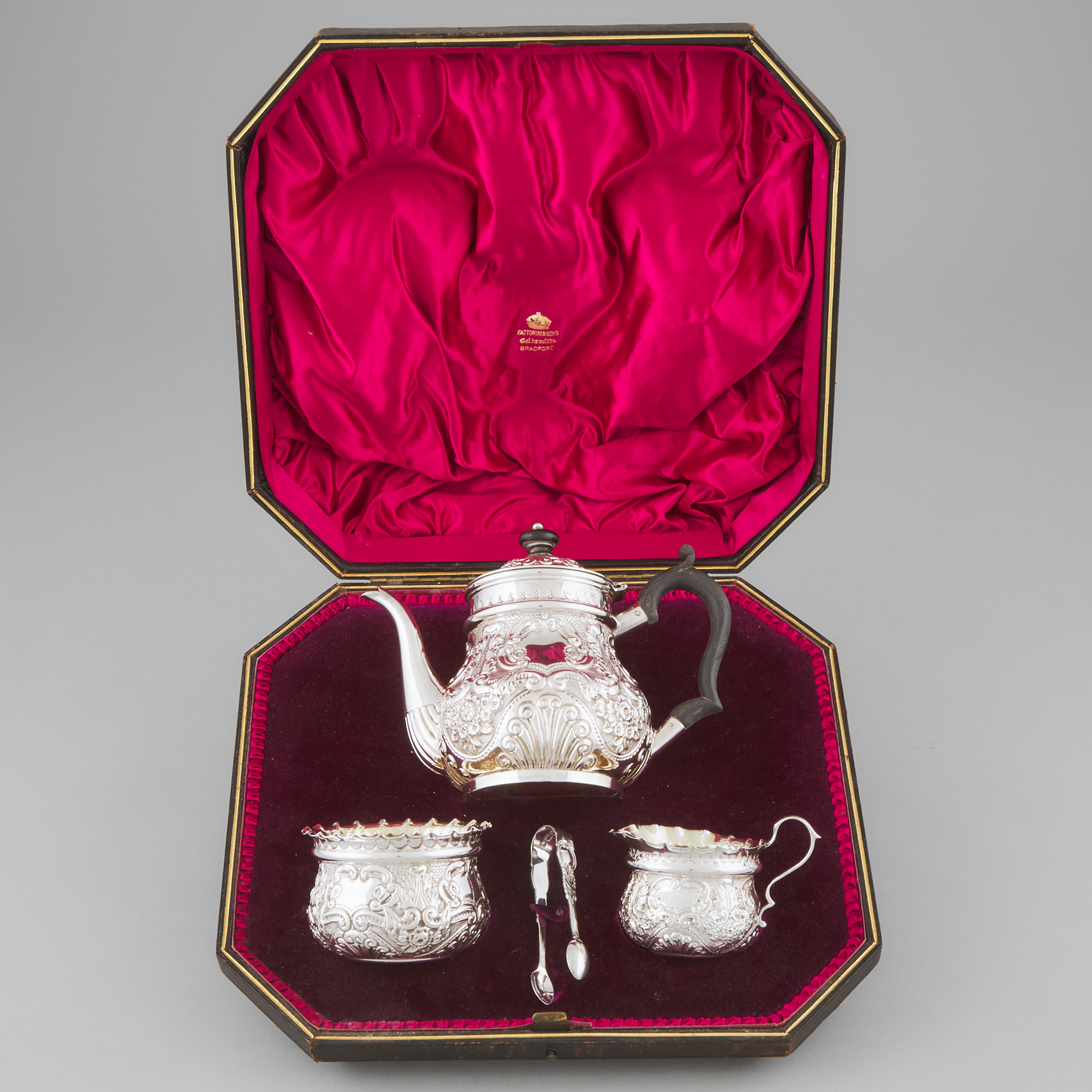 Late Victorian Silver Tea Service, Josiah Williams & Co., London, 1897-99