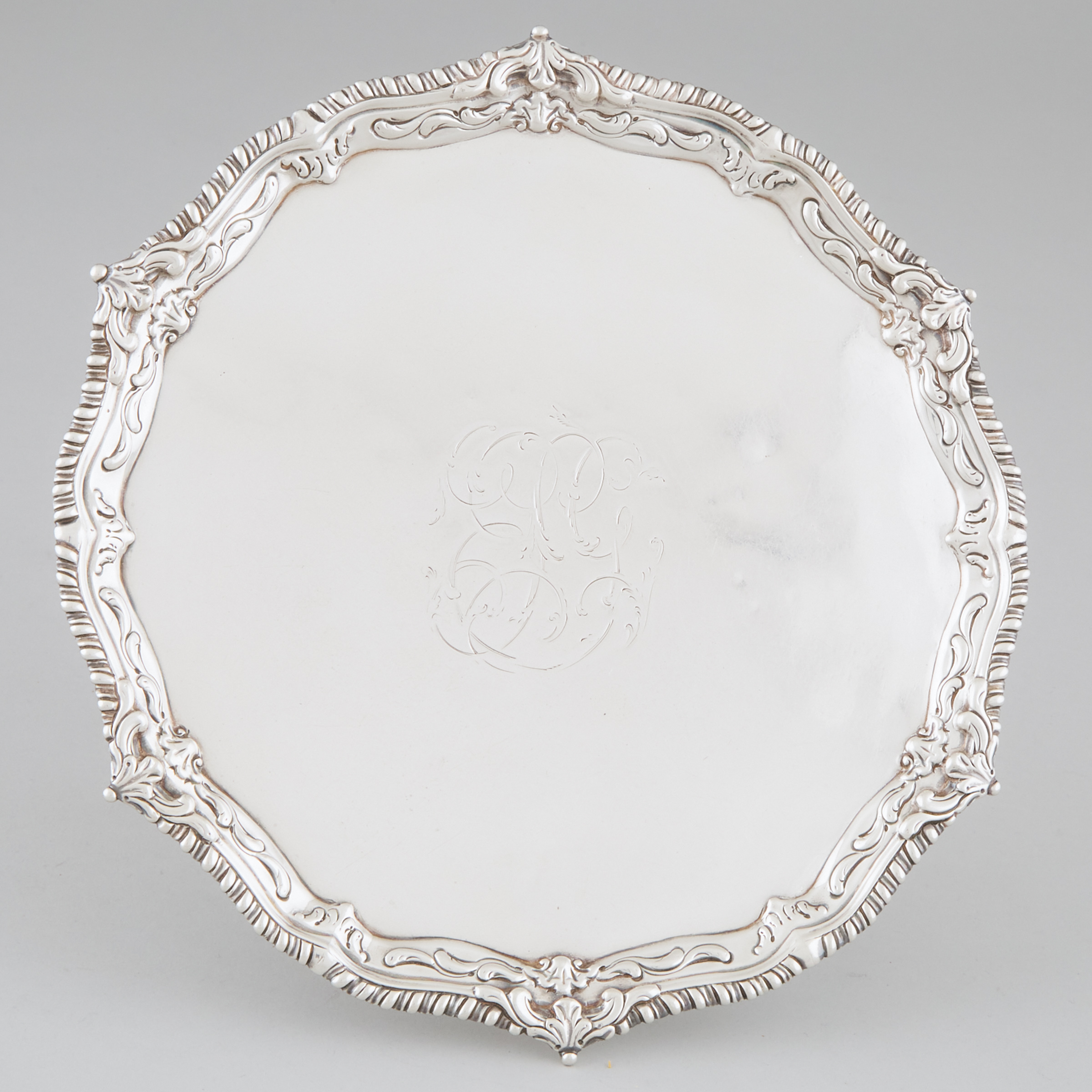 George III Silver Shaped Circular Salver, Ebenezer Coker, London, 1771