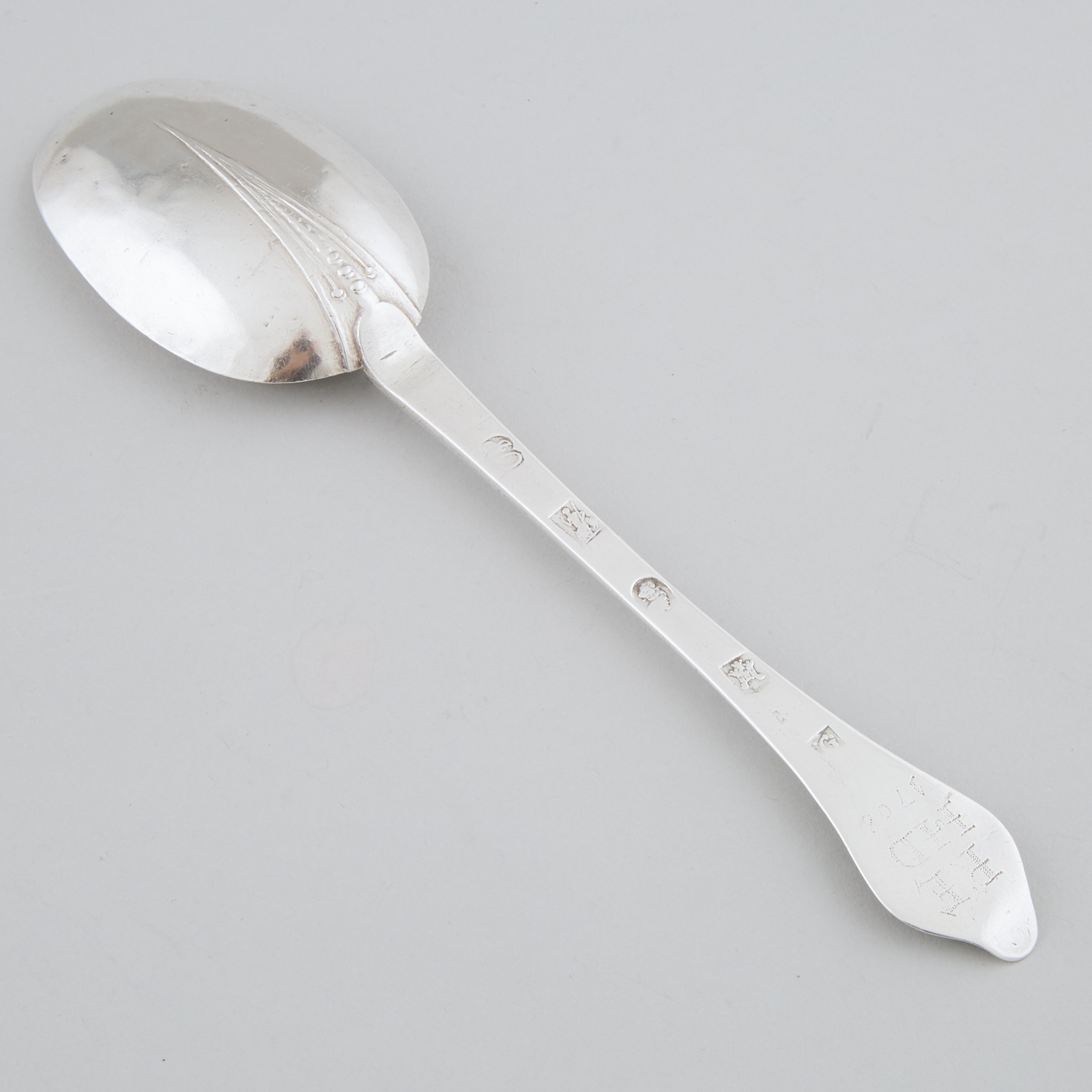 Queen Anne West Country Silver Dog-Nose Spoon, Peter Jouett, Exeter, 1707