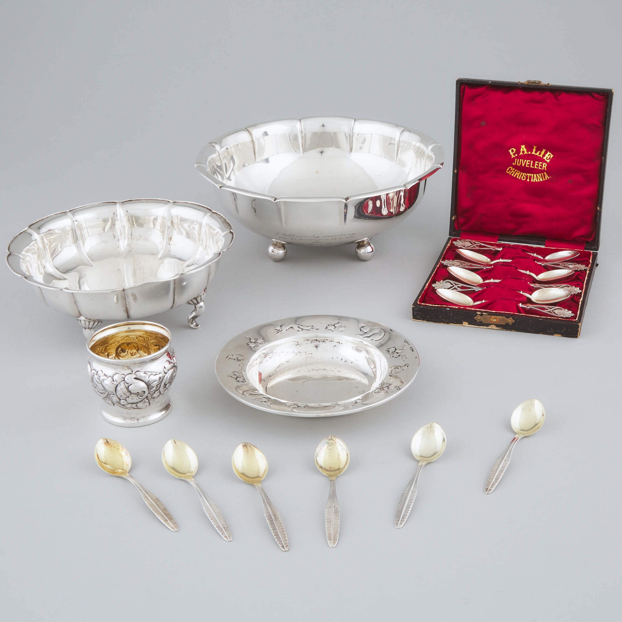 Group of Scandinavian and Soviet Silver, 20th century