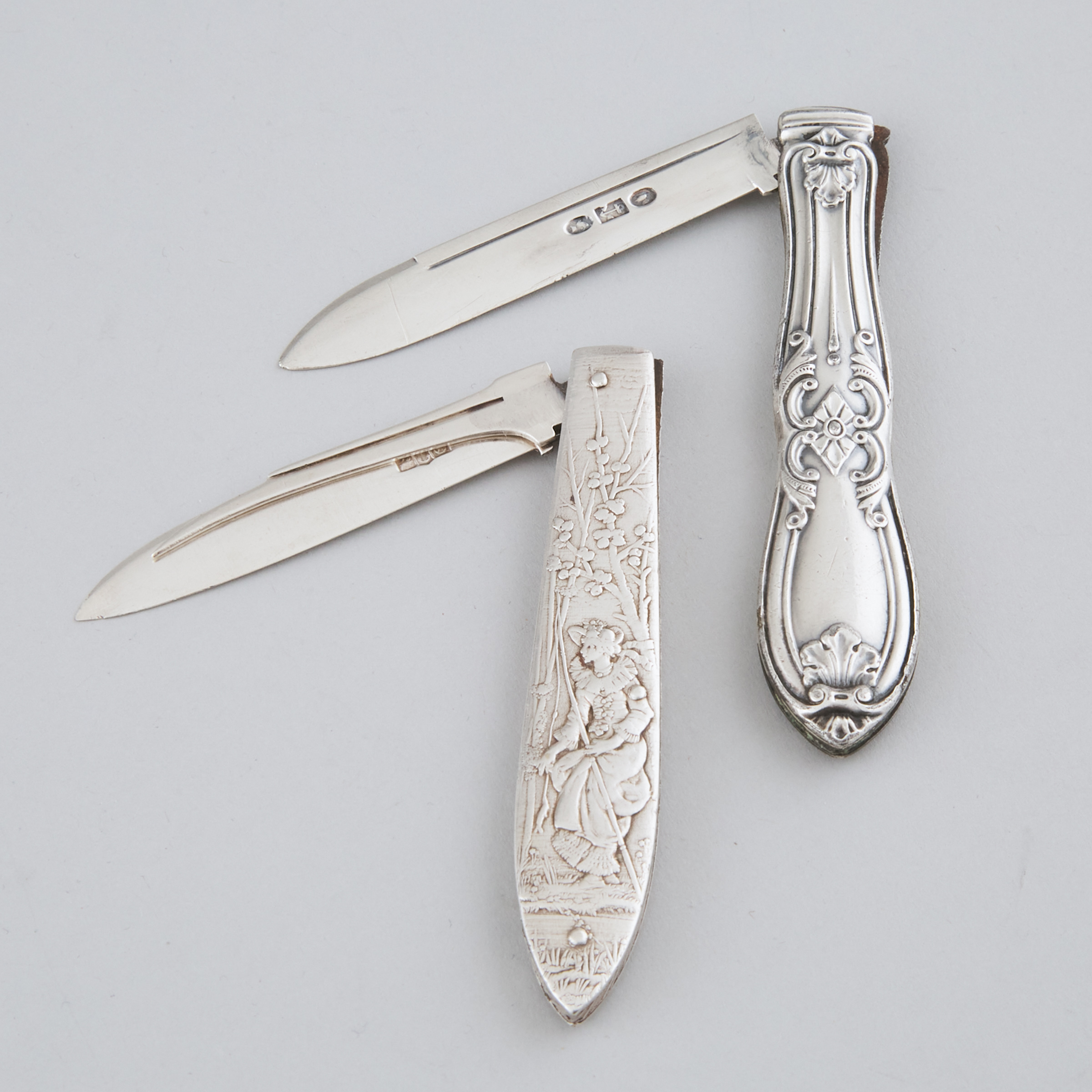 Two American Silver Pocket Knives, c.1900