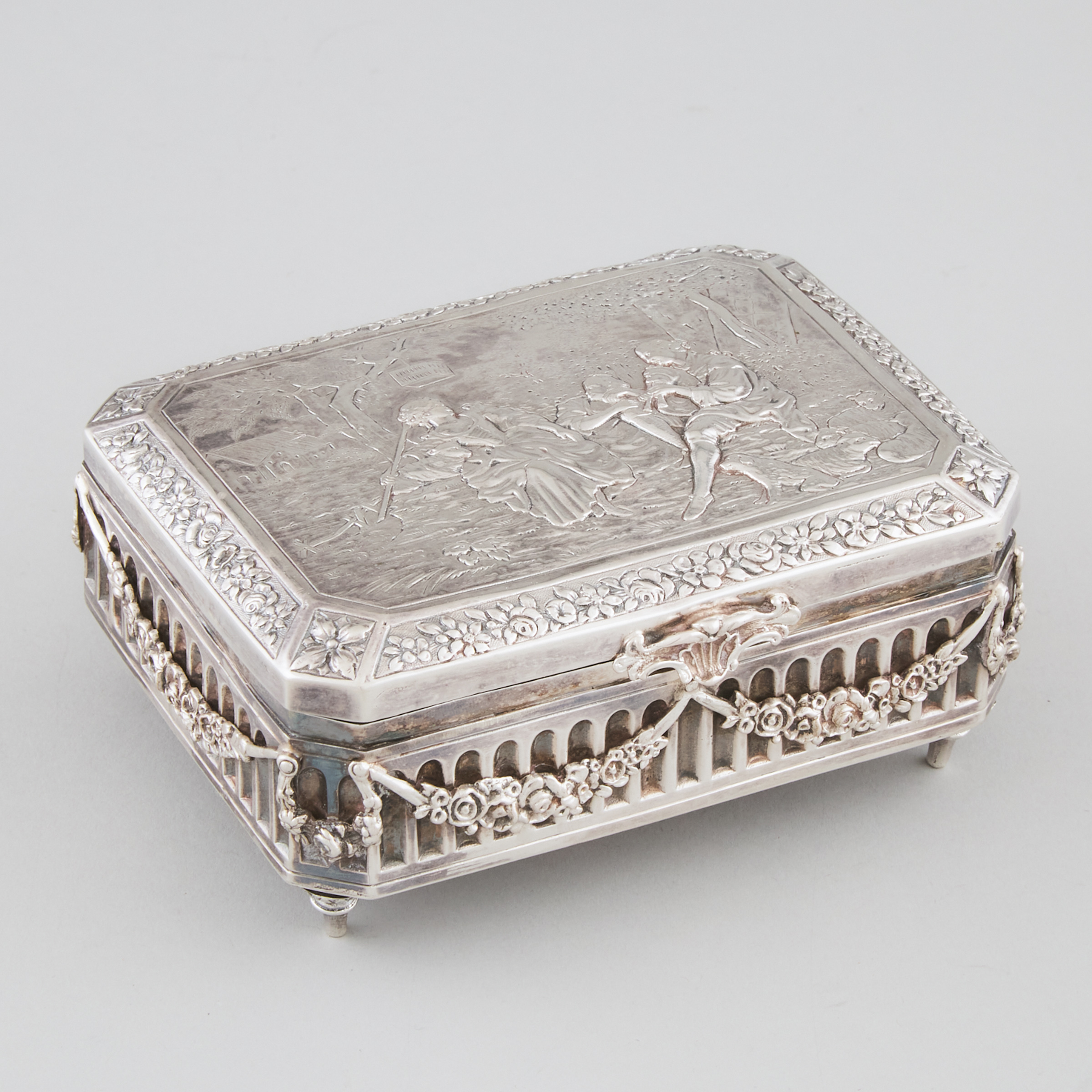 German Silver Rectangular Box, Georg Roth & Co., Hanau, c.1900