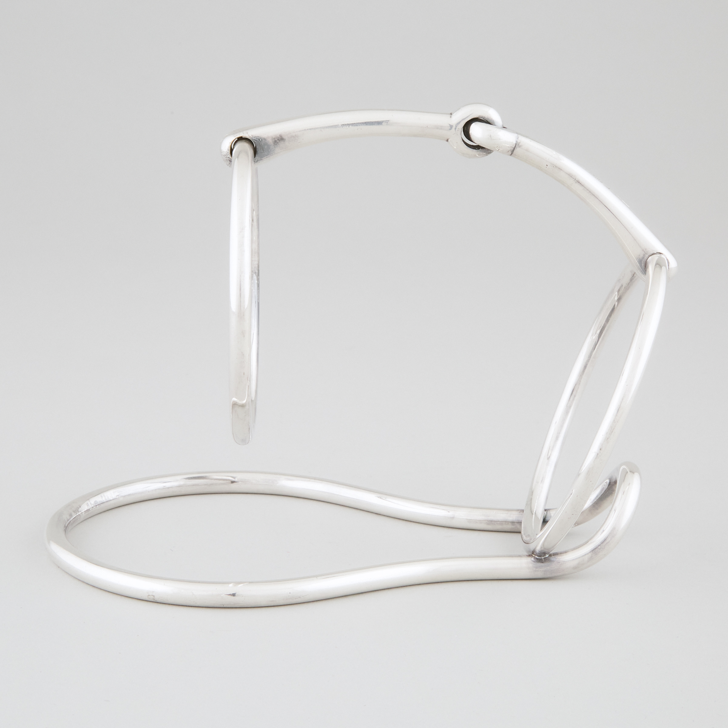 French Silver Plated Wine Cradle, Hermès, Paris, late 20th century