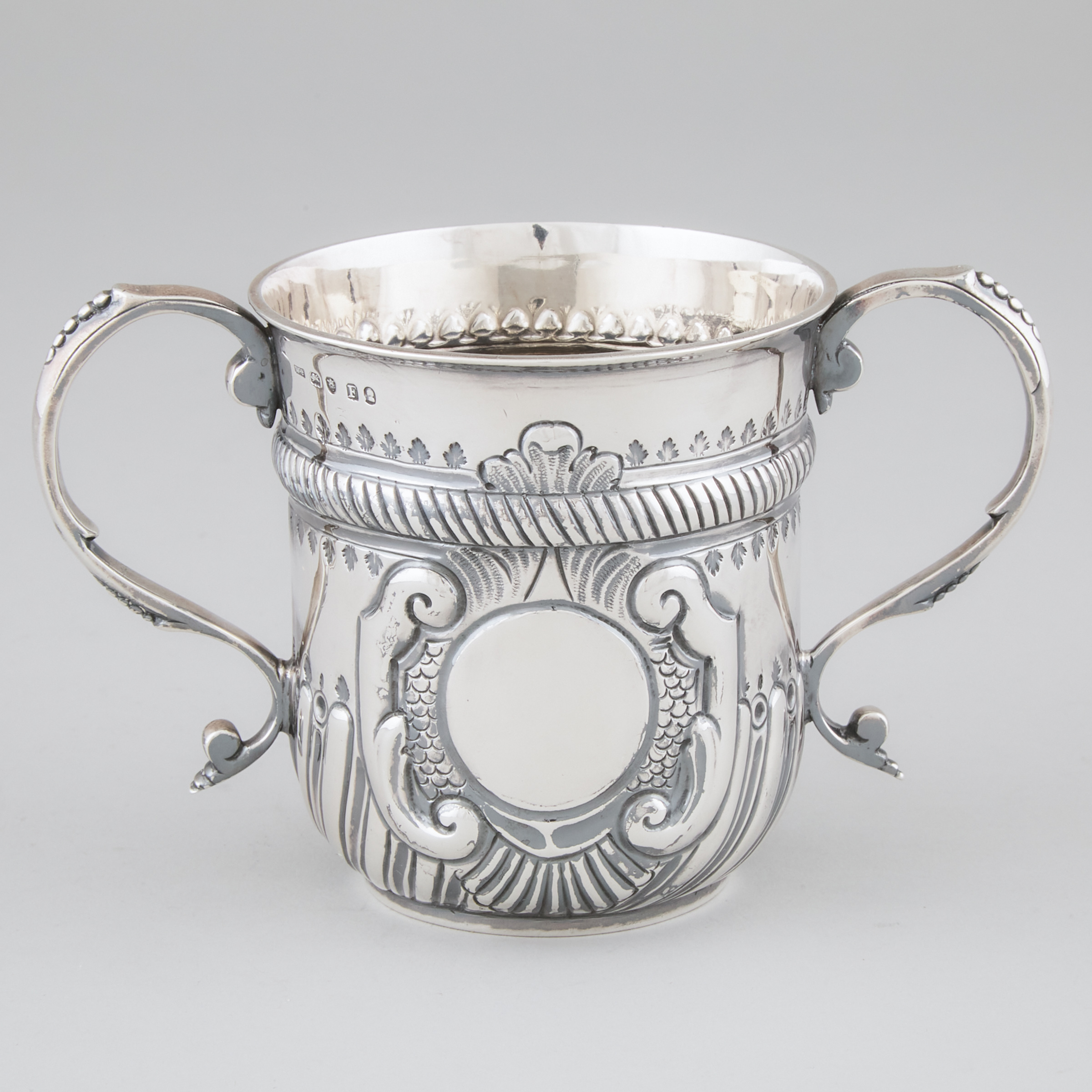 George III Silver Caudle Cup, William Frisbee, London, 1801