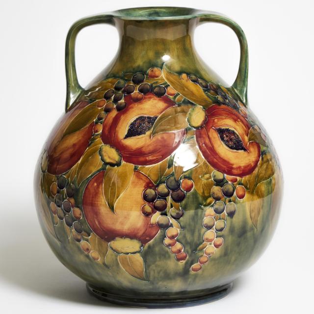 Macintyre Moorcroft Pomegranate Large Two-Handled Vase, dated 1911