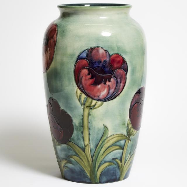 Moorcroft Poppy Large Vase, c.1925-30