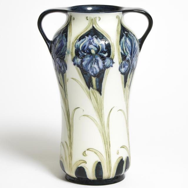 Macintyre Moorcroft Two-Handled Florian Iris Vase, c.1900
