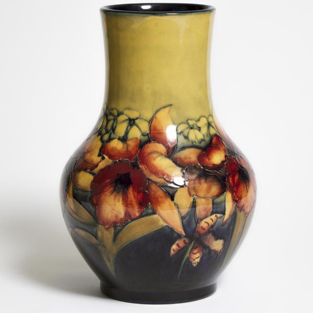 Moorcroft Orchids Large Vase, 1930s