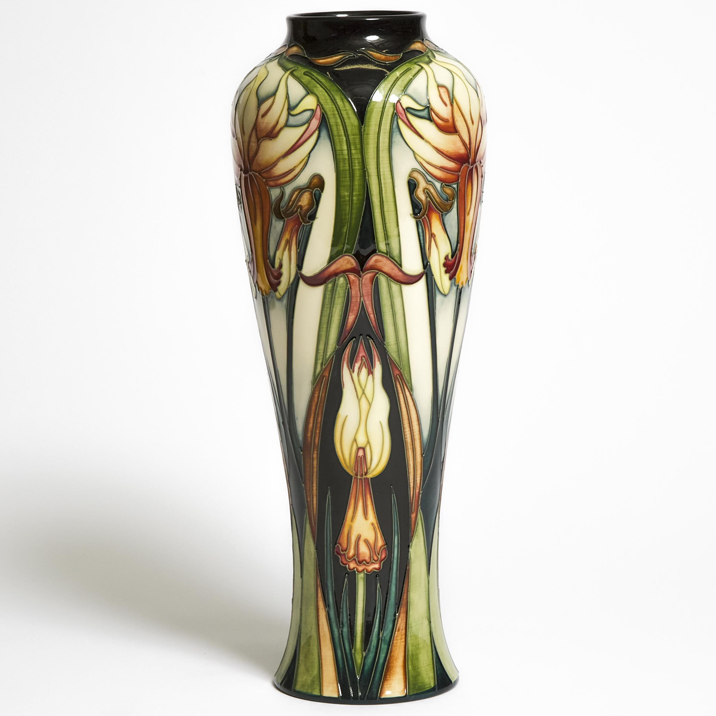 Moorcroft March Gold Vase, Rachel Bishop, 13/75, 2004