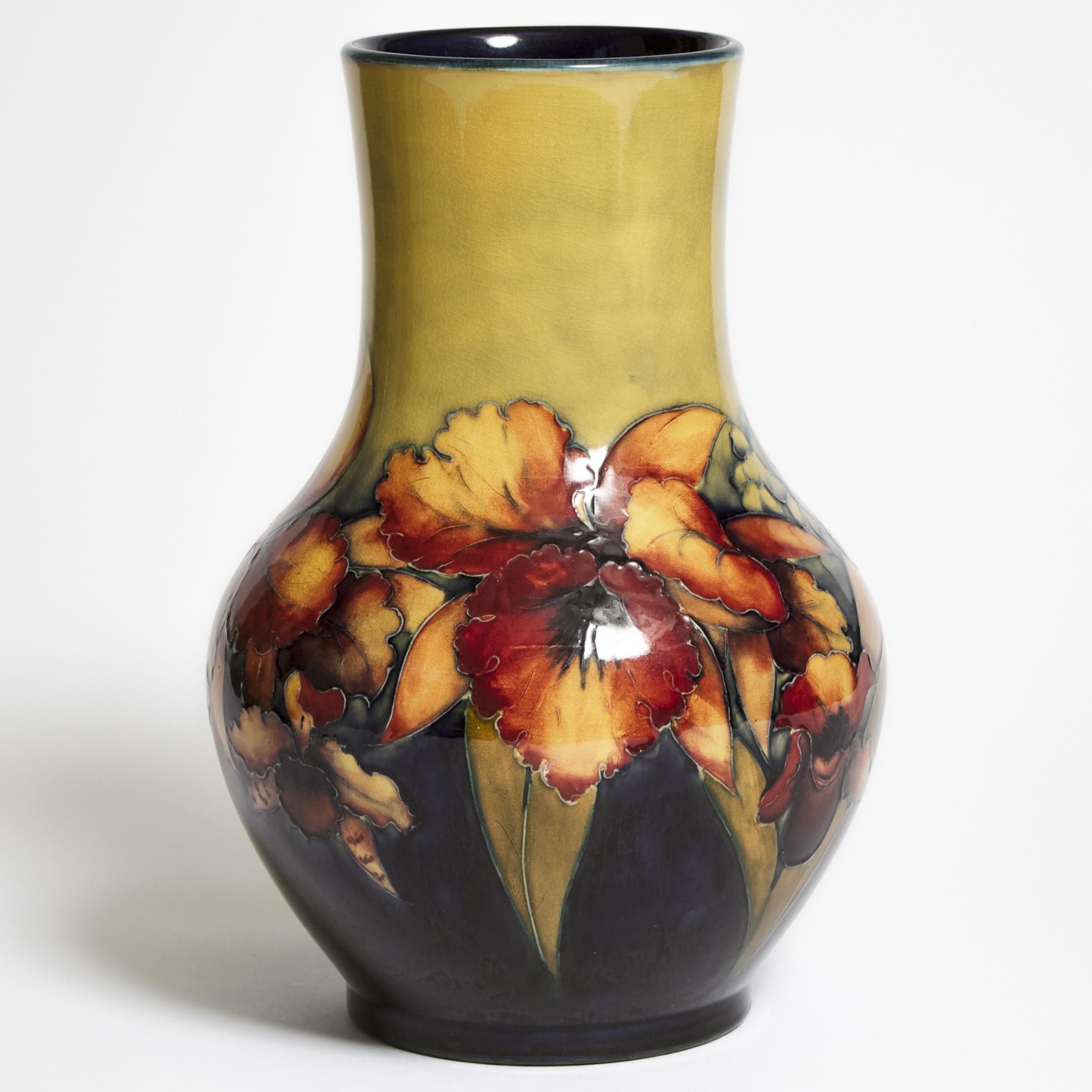 Moorcroft Orchids Large Vase, 1930s