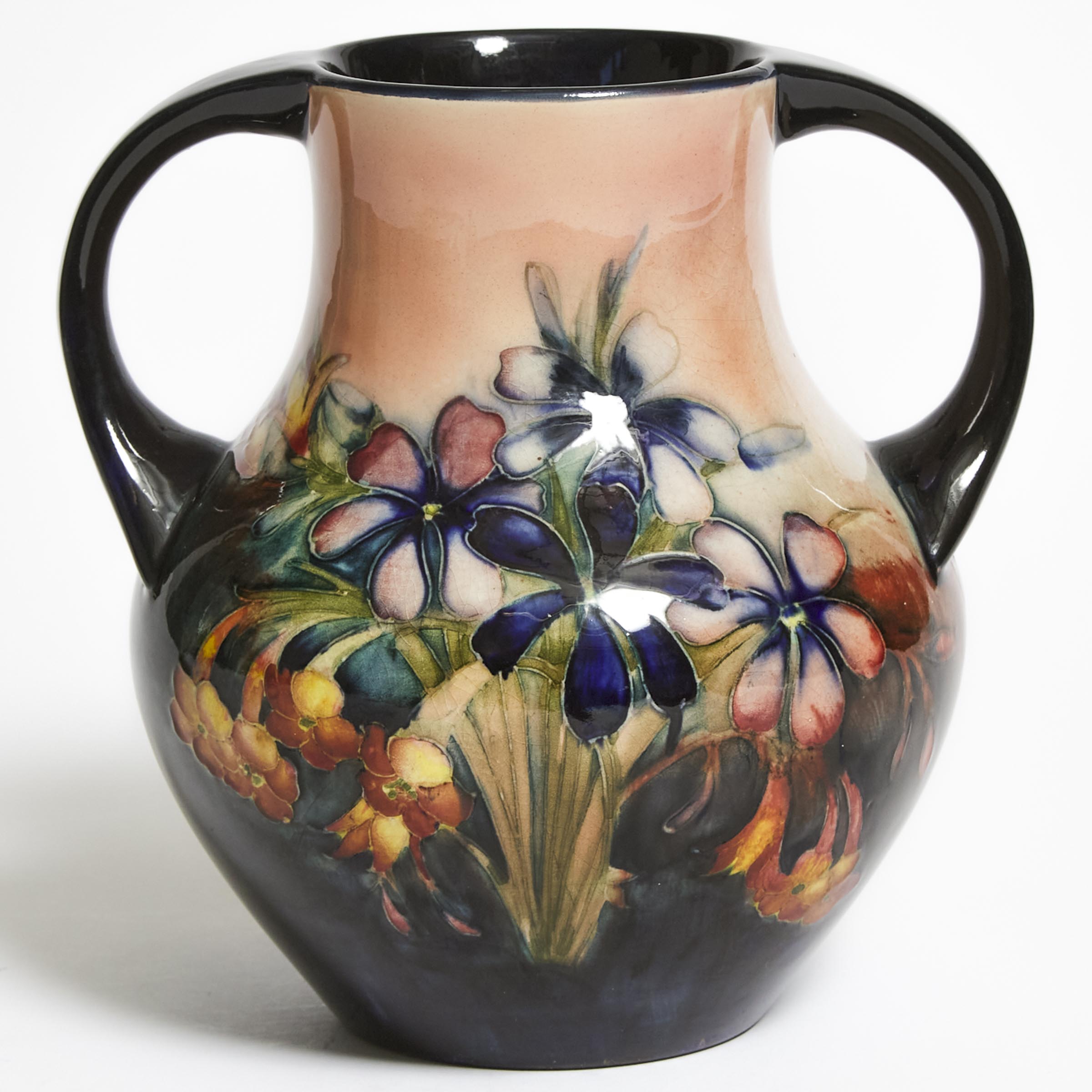 Moorcroft Two-Handled Spring Flowers Vase, 1930s
